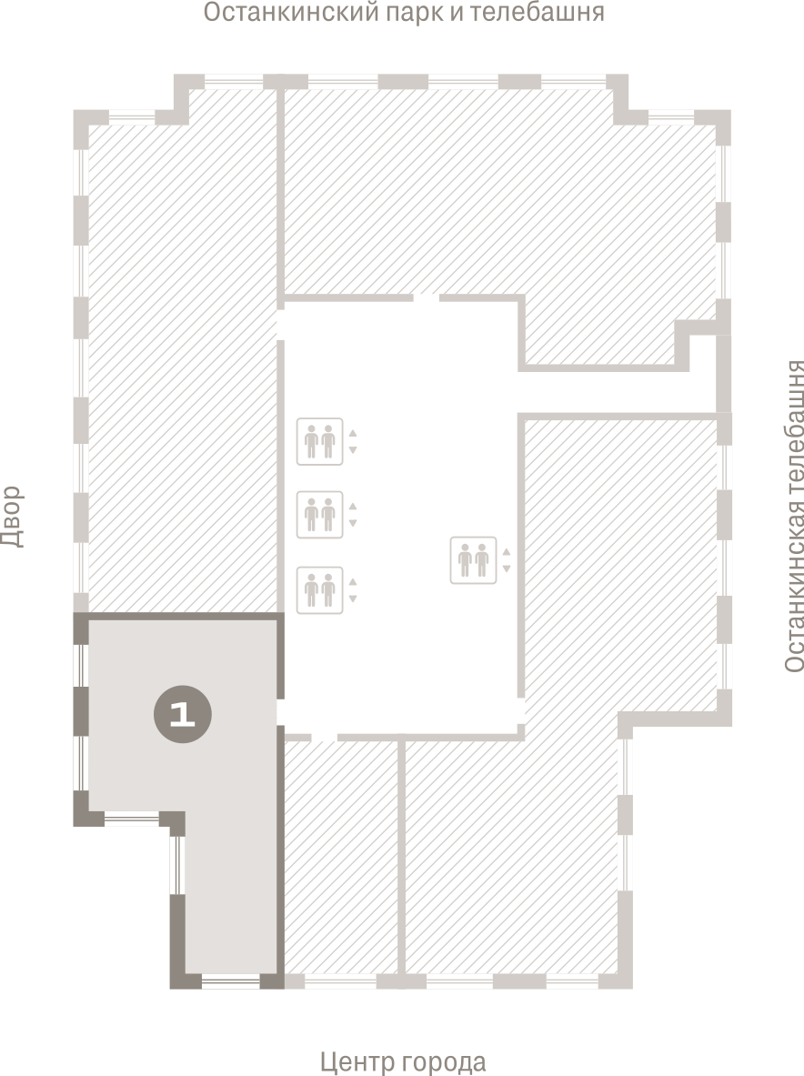 1 комн. Квартира 57.3 кв. м