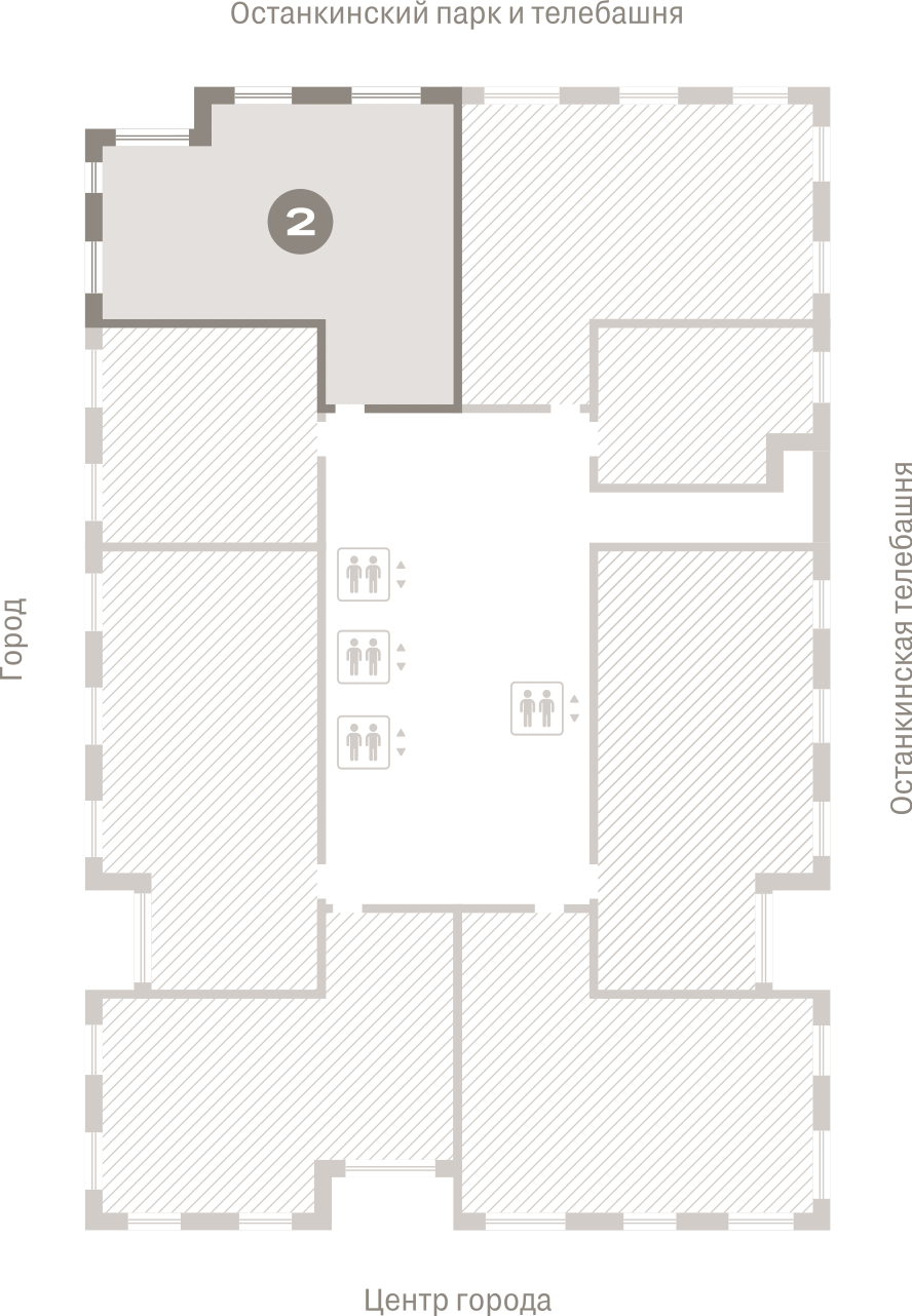 2 комн. Квартира 72.8 кв. м