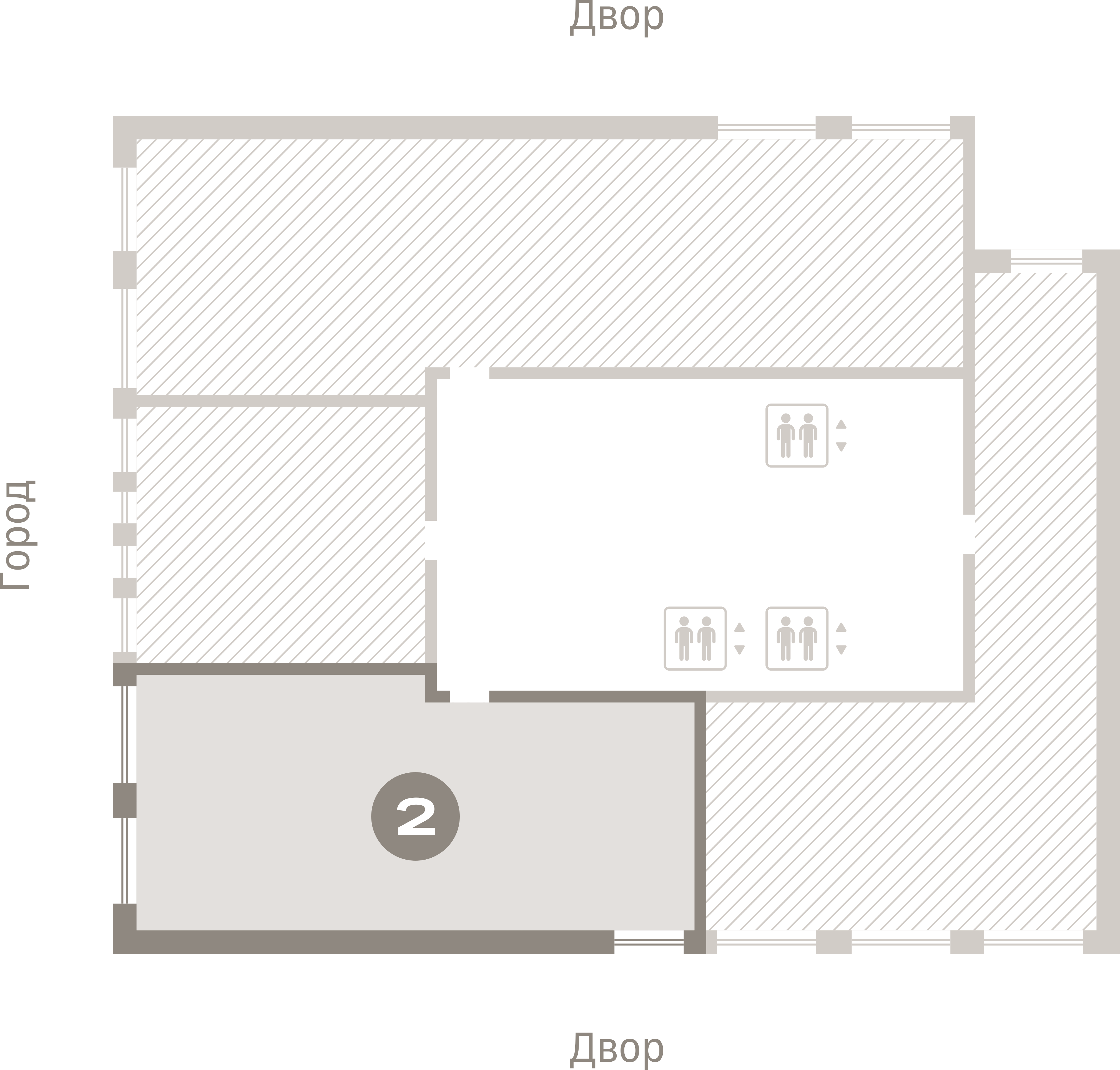 2 комн. Квартира 84.5 кв. м