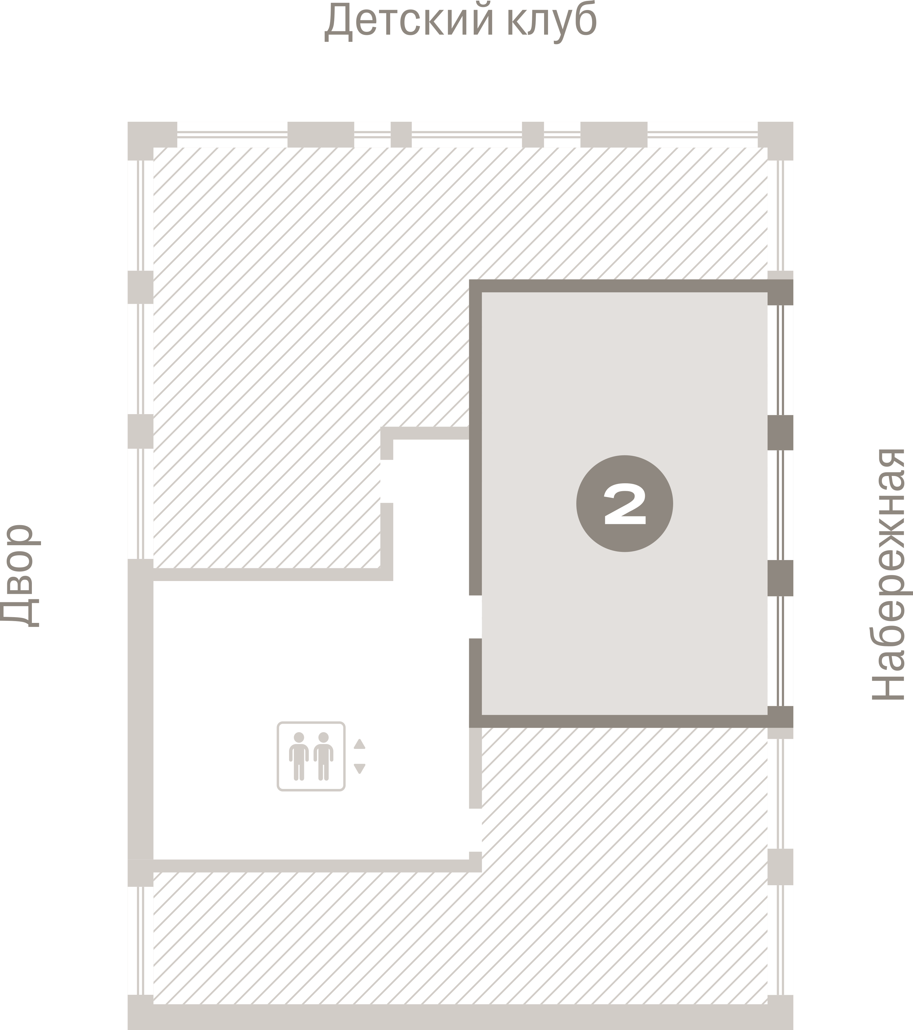 2 комн. Квартира 65.6 кв. м