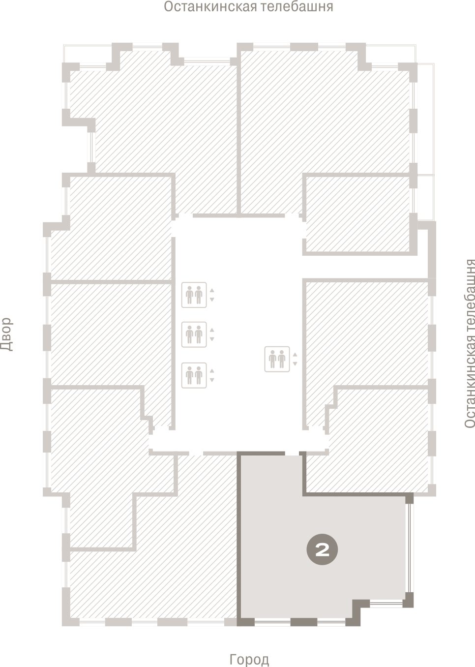 2 комн. Квартира 83.2 кв. м