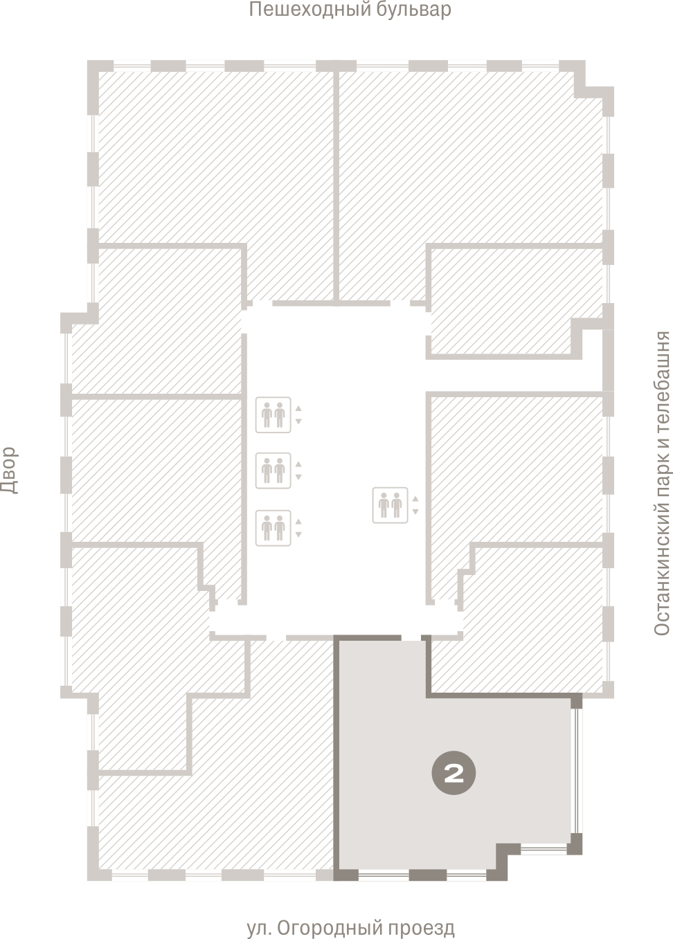 2 комн. Квартира 83.2 кв. м