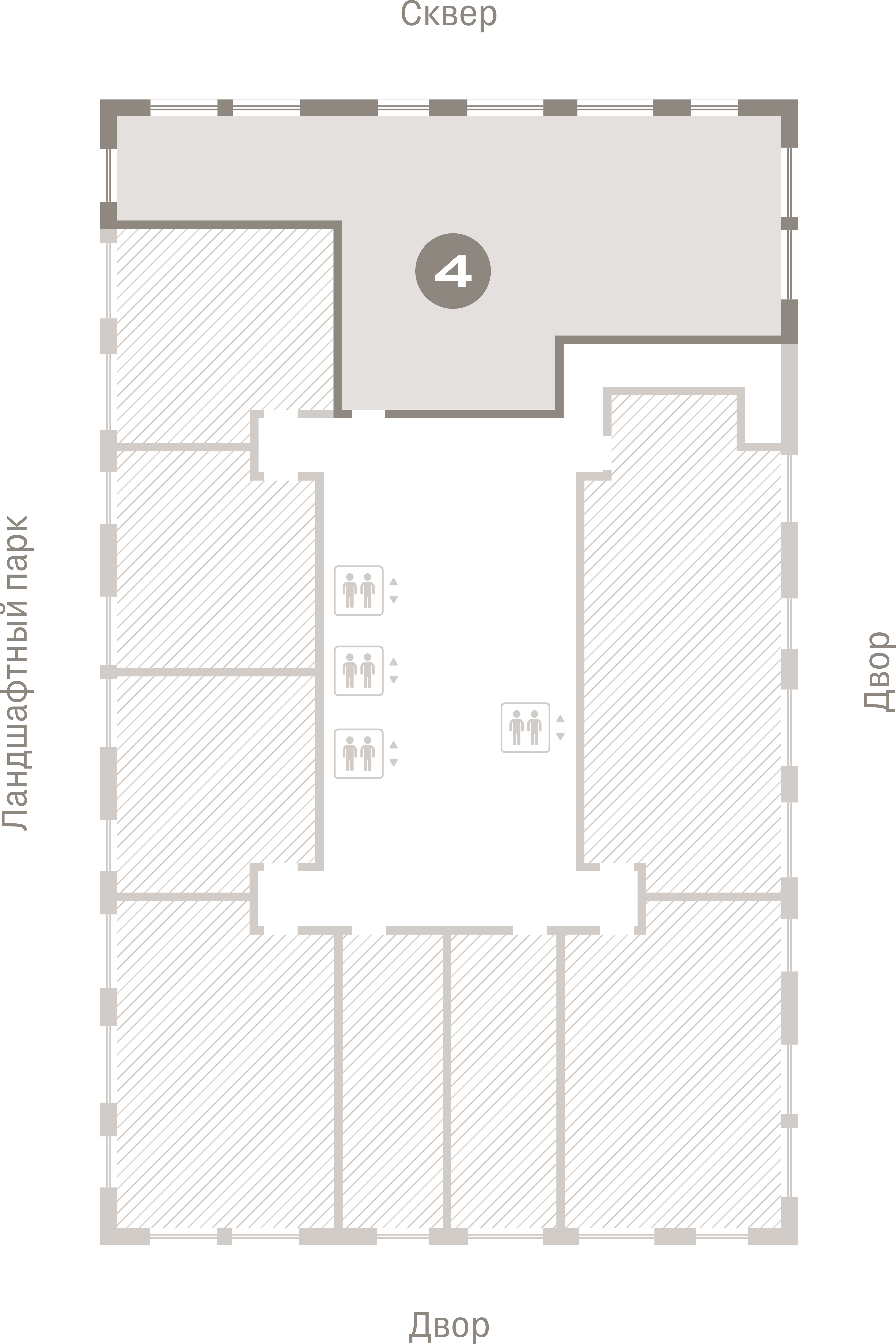 4 комн. Квартира 129.5 кв. м