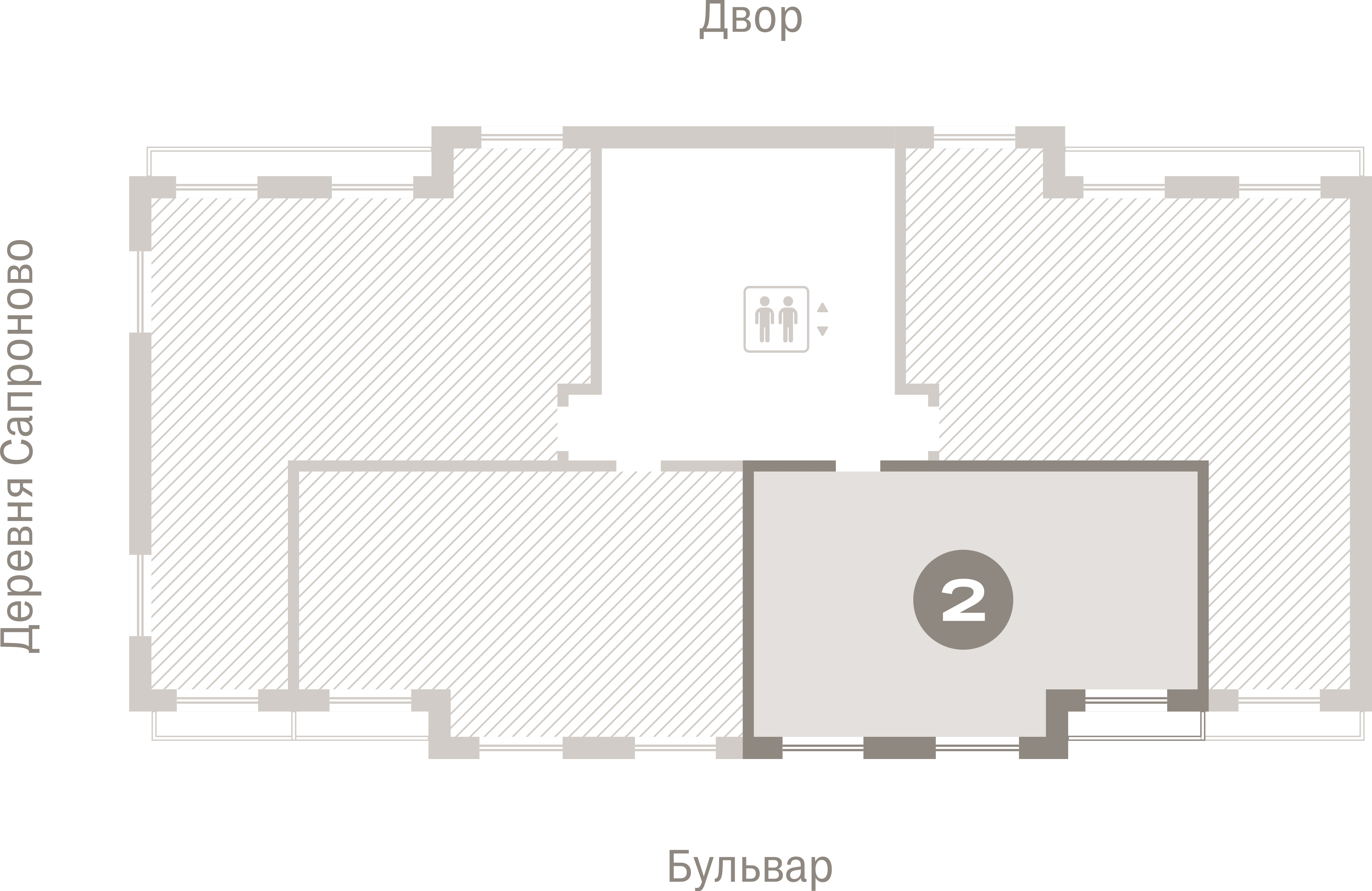 2 комн. Квартира 56 кв. м
