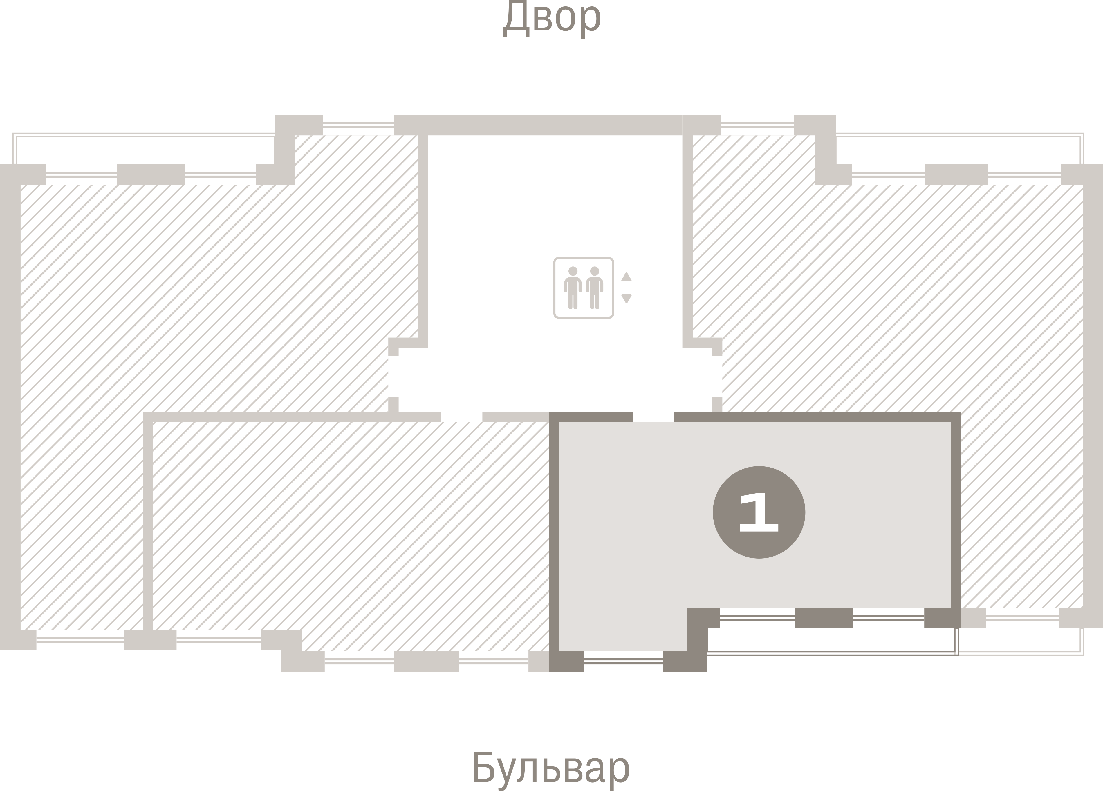 1 комн. Квартира 54.4 кв. м