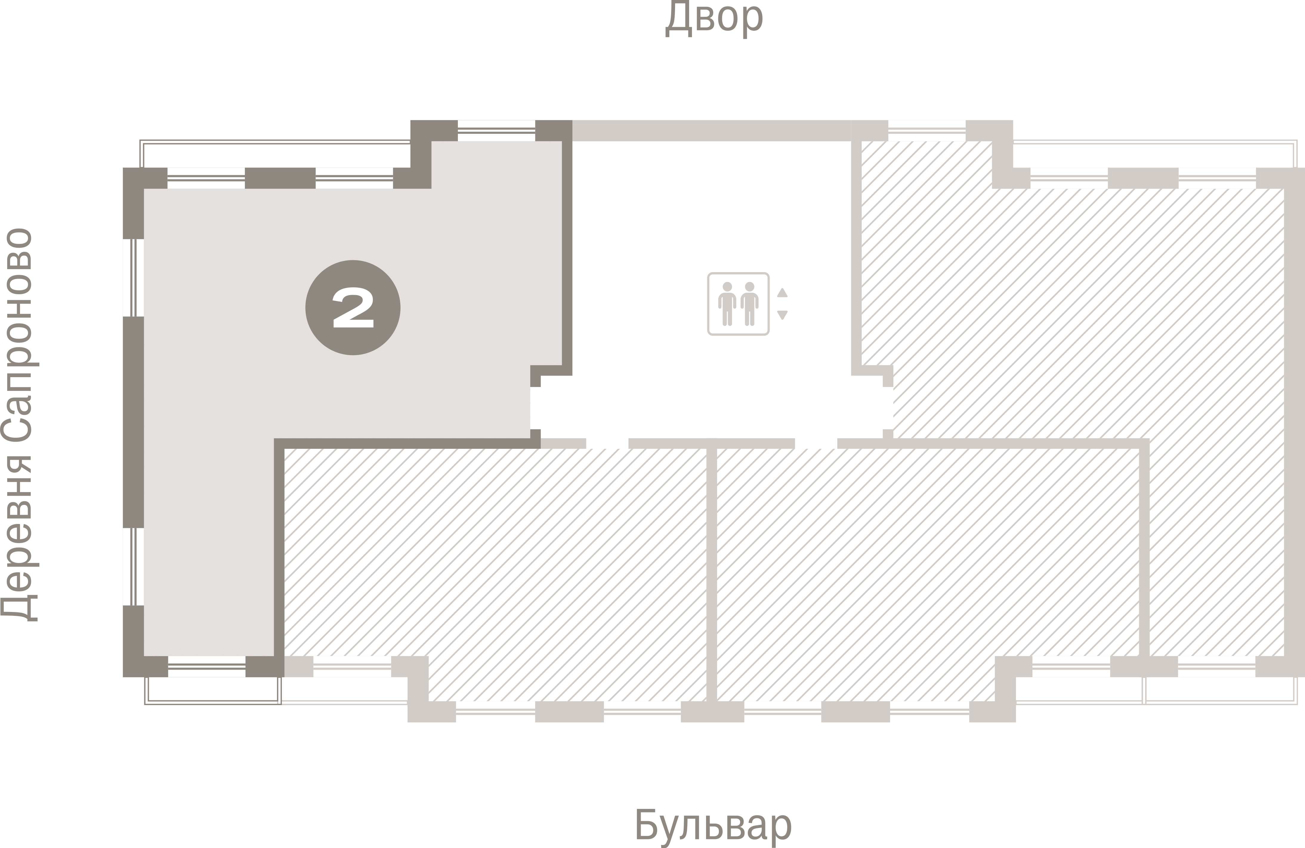 2 комн. Квартира 82.3 кв. м