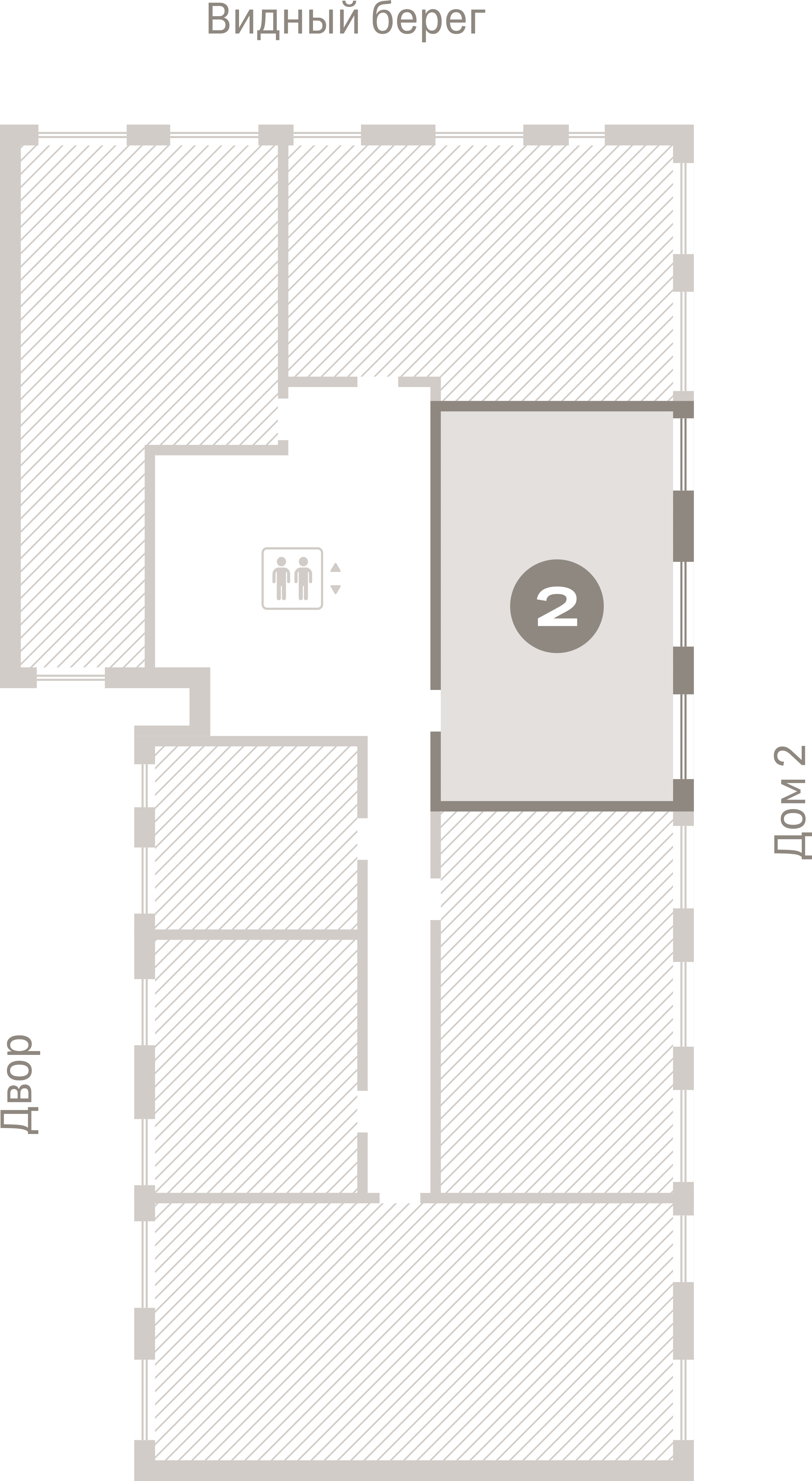 2 комн. Квартира 59.3 кв. м