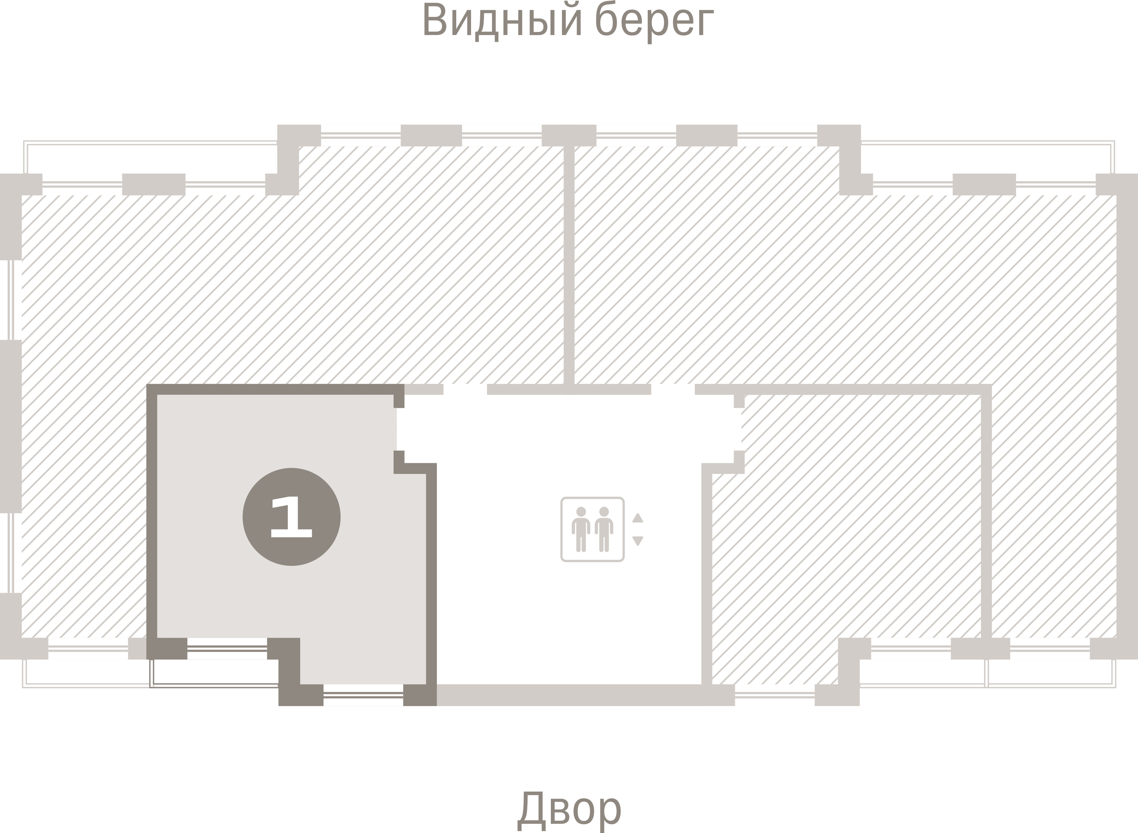 1 комн. Квартира 40.9 кв. м