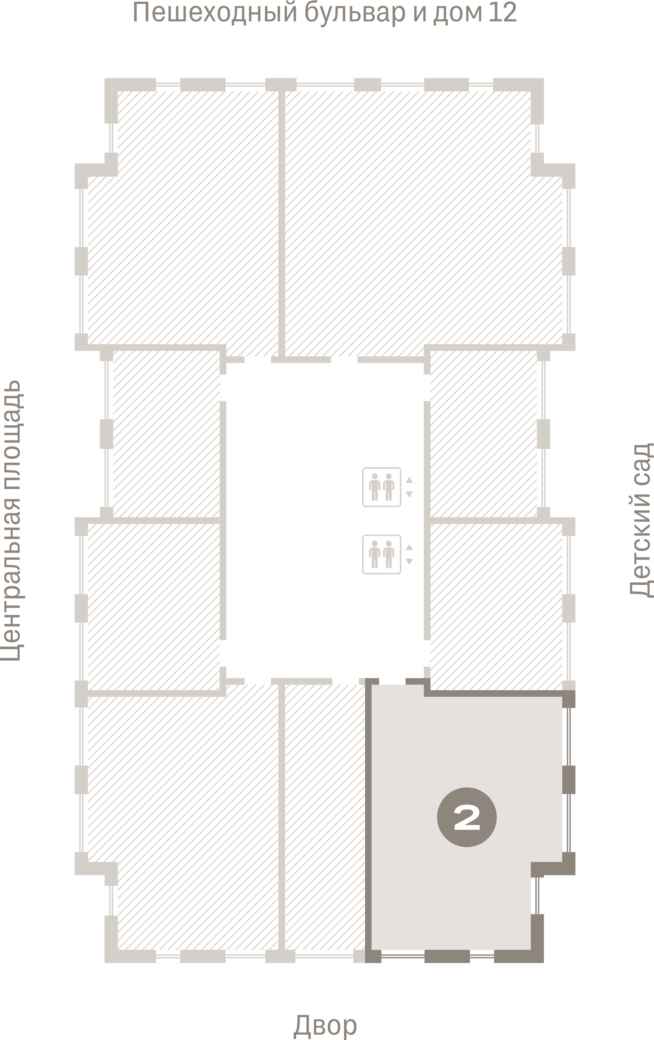 2 комн. Квартира 72.3 кв. м