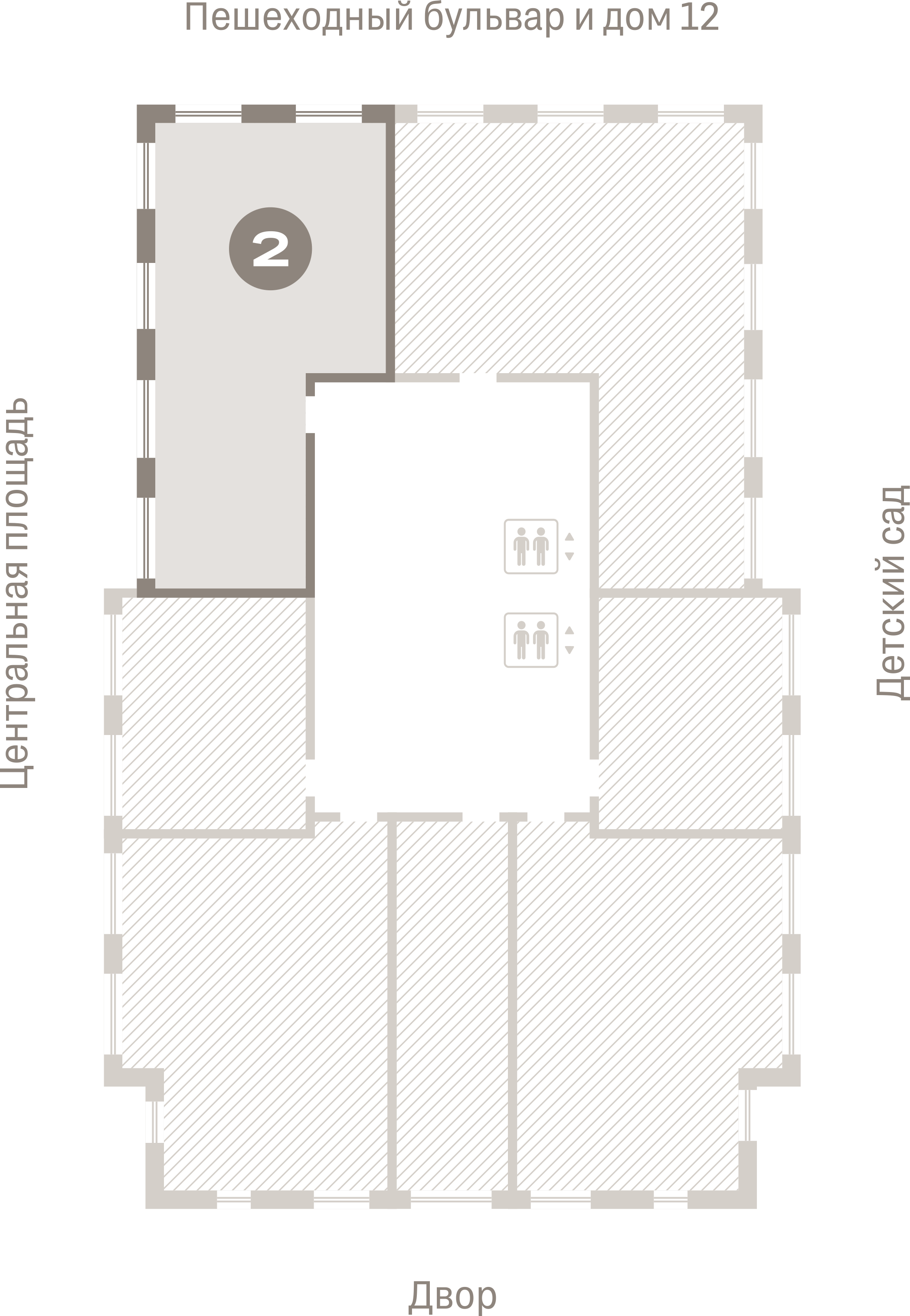 2 комн. Квартира 70.3 кв. м