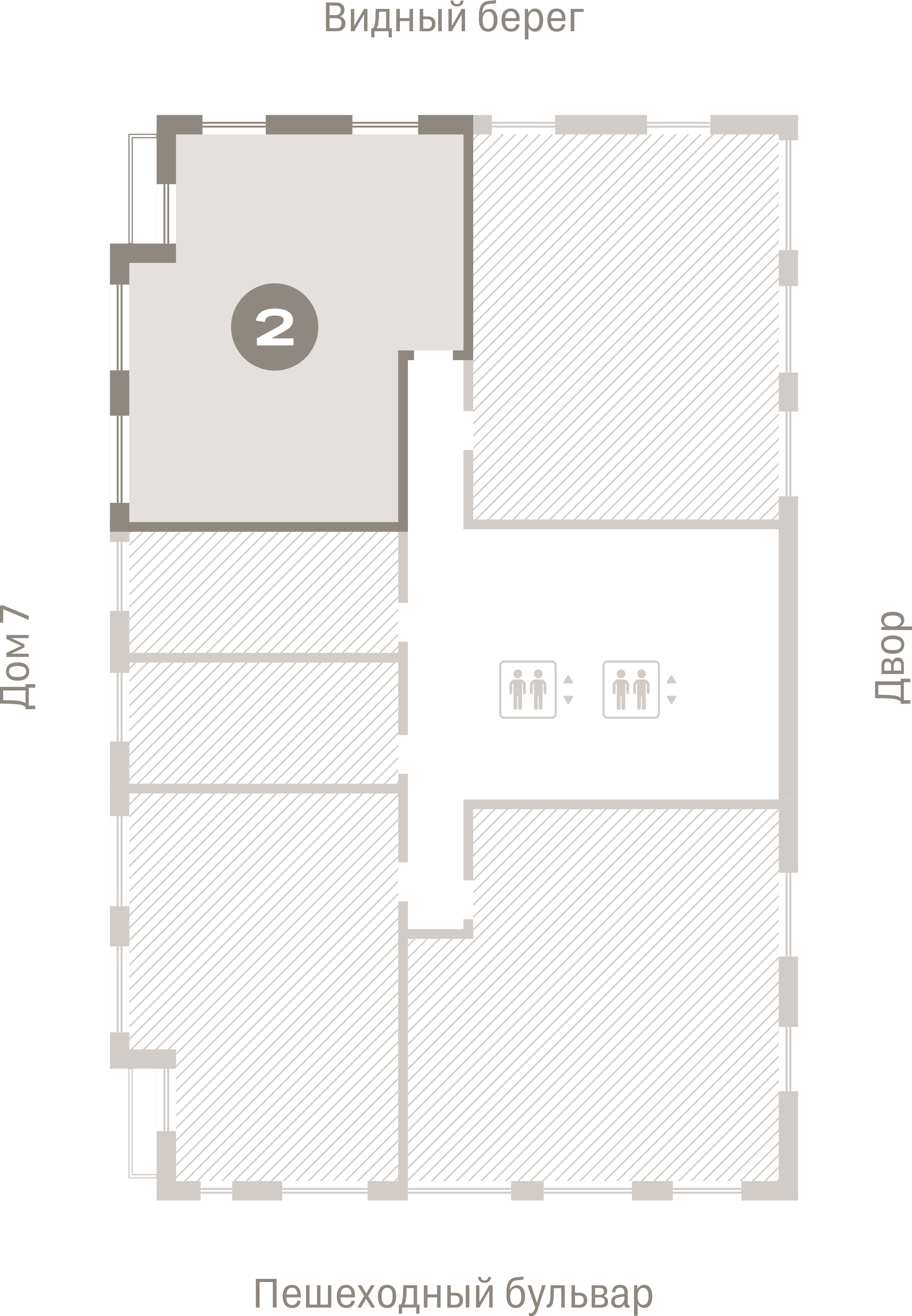 2 комн. Квартира 71.8 кв. м