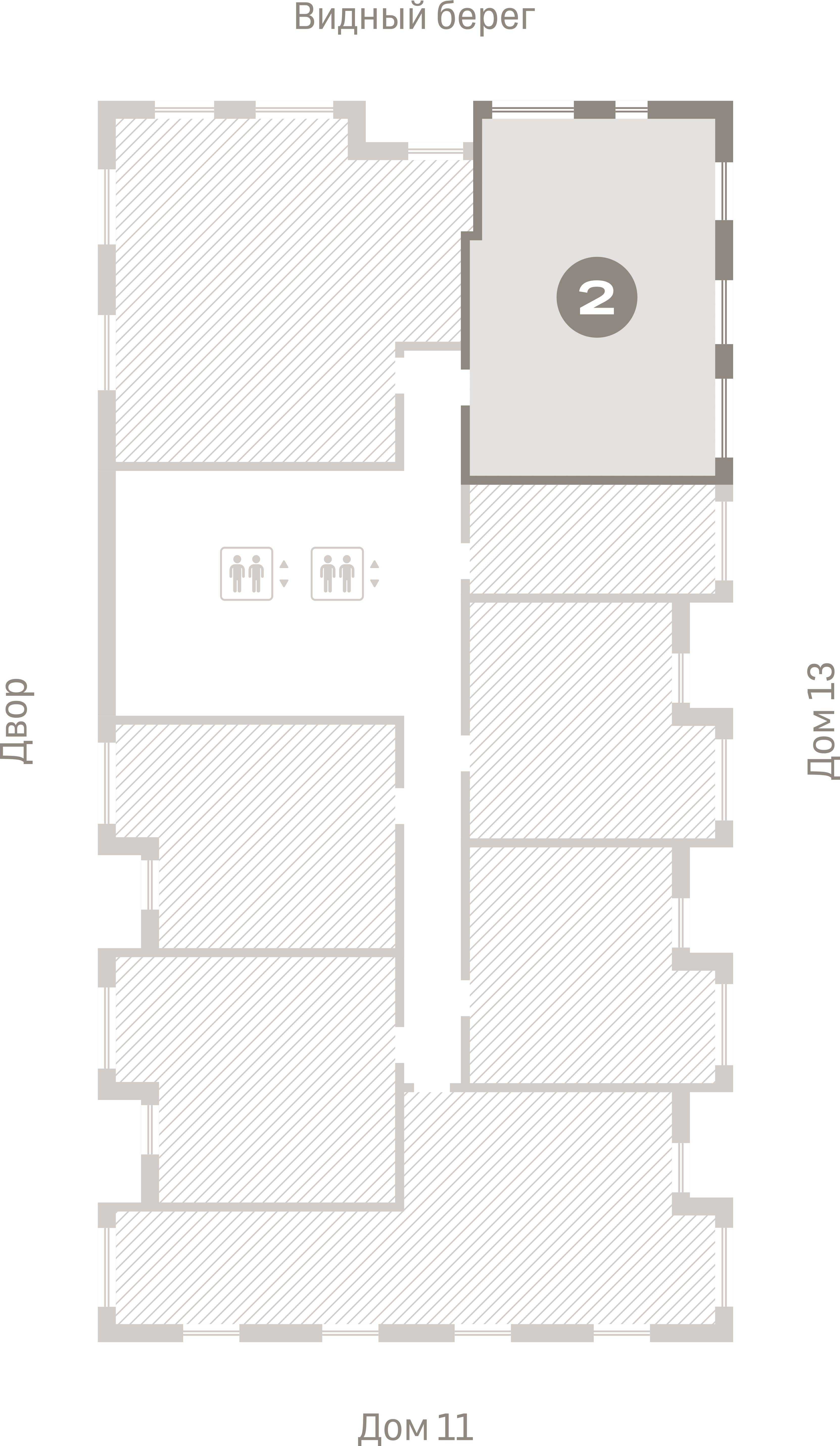 2 комн. Квартира 65.6 кв. м