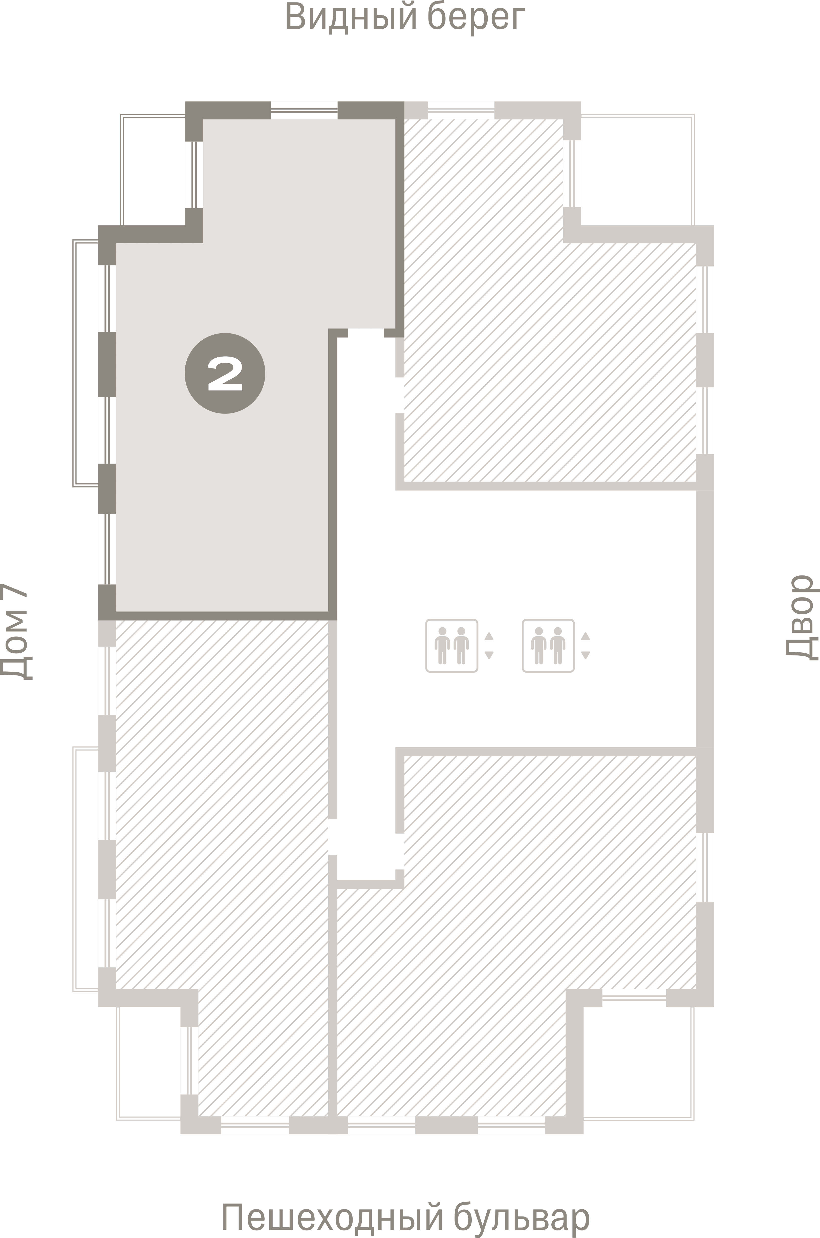 2 комн. Квартира 85.5 кв. м