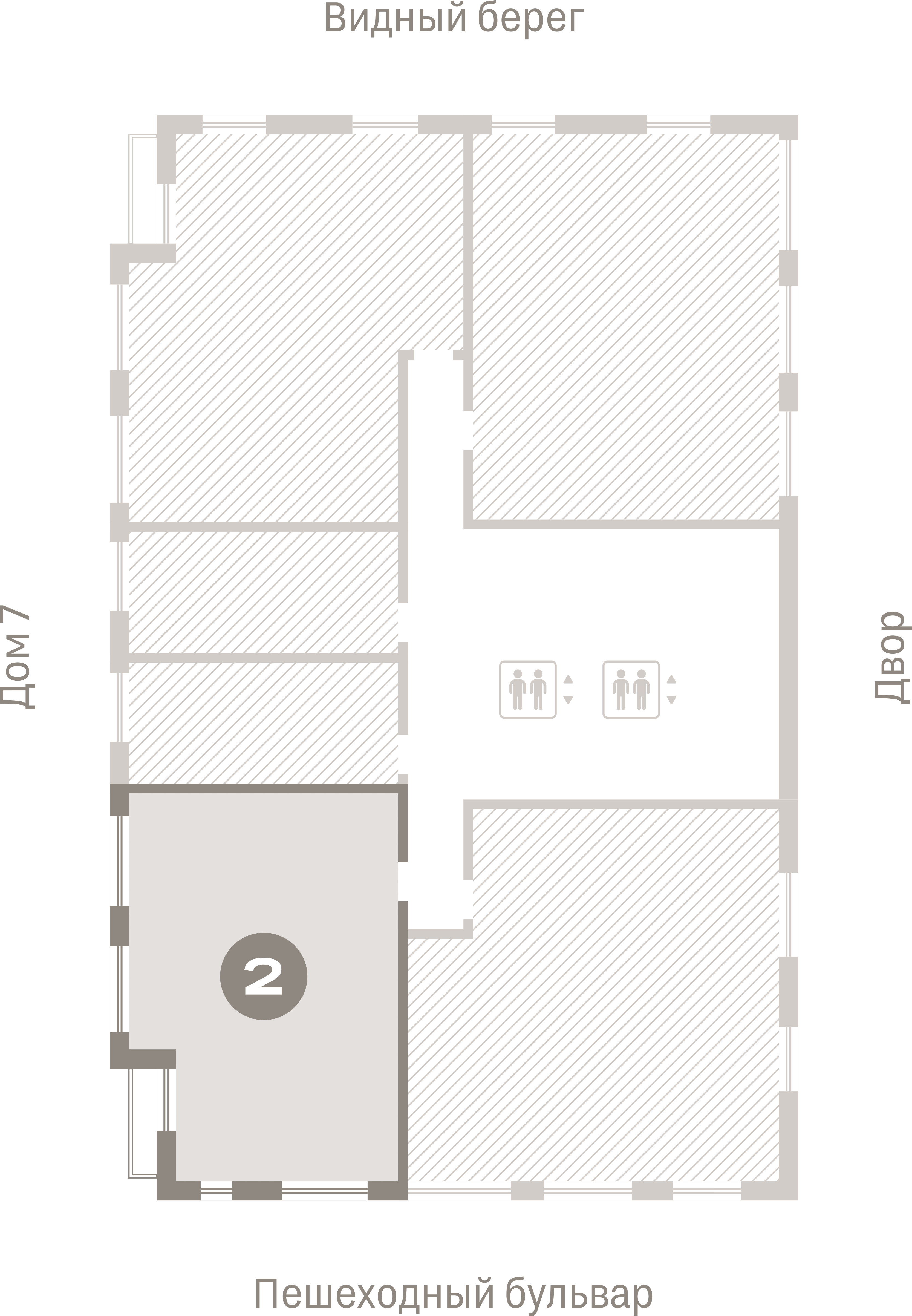 2 комн. Квартира 62.4 кв. м