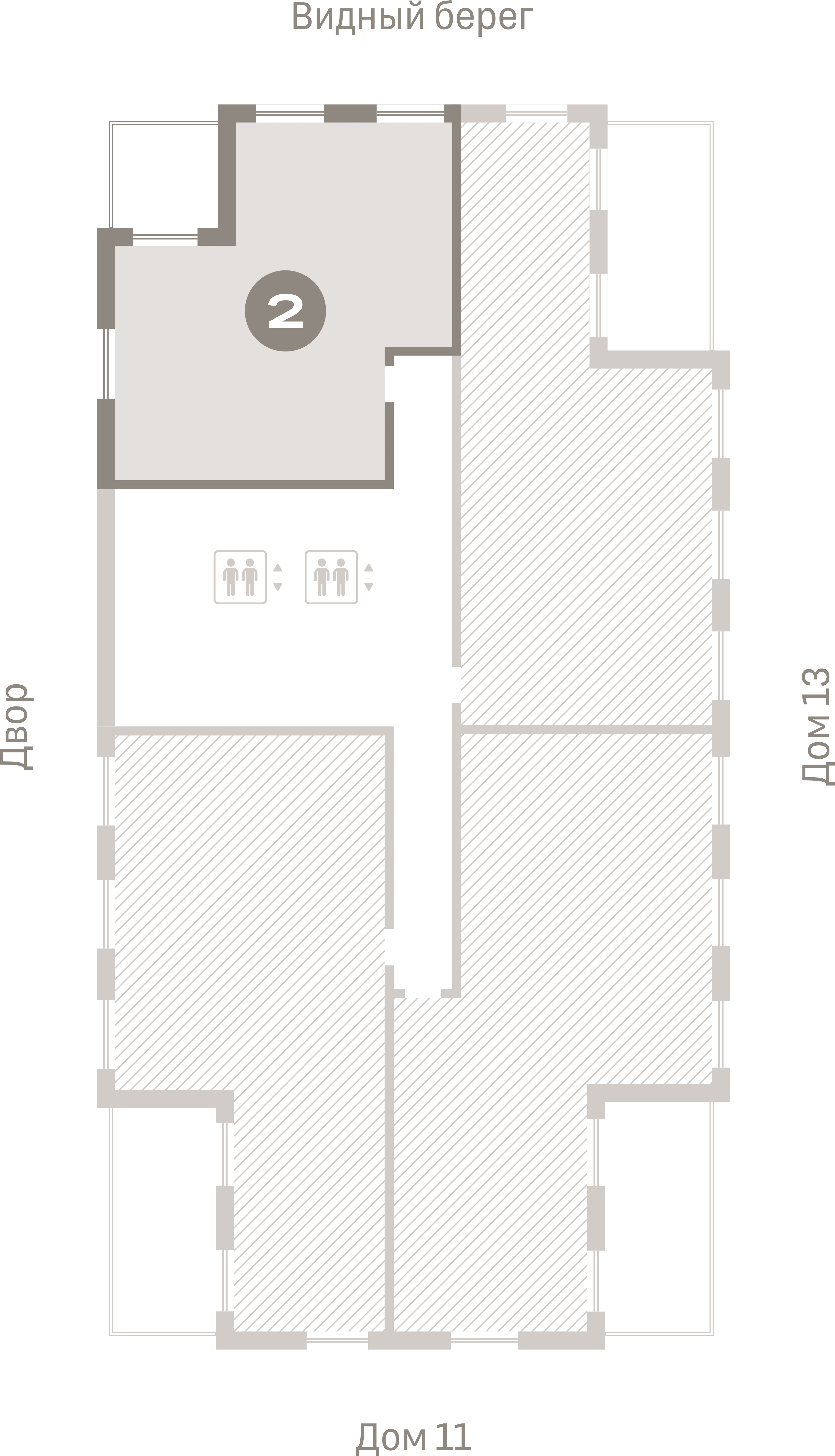 2 комн. Квартира 80.4 кв. м