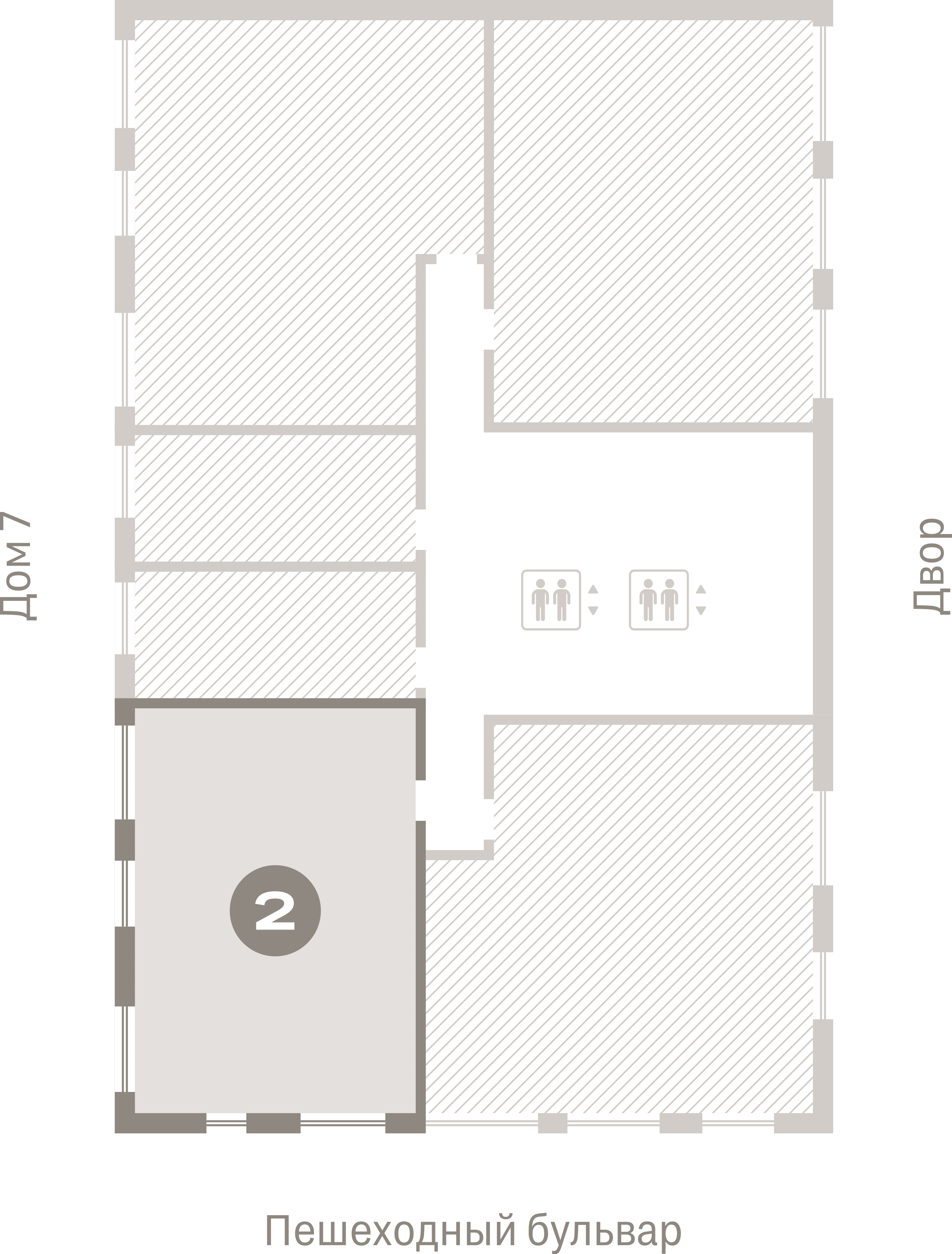 2 комн. Квартира 67.4 кв. м