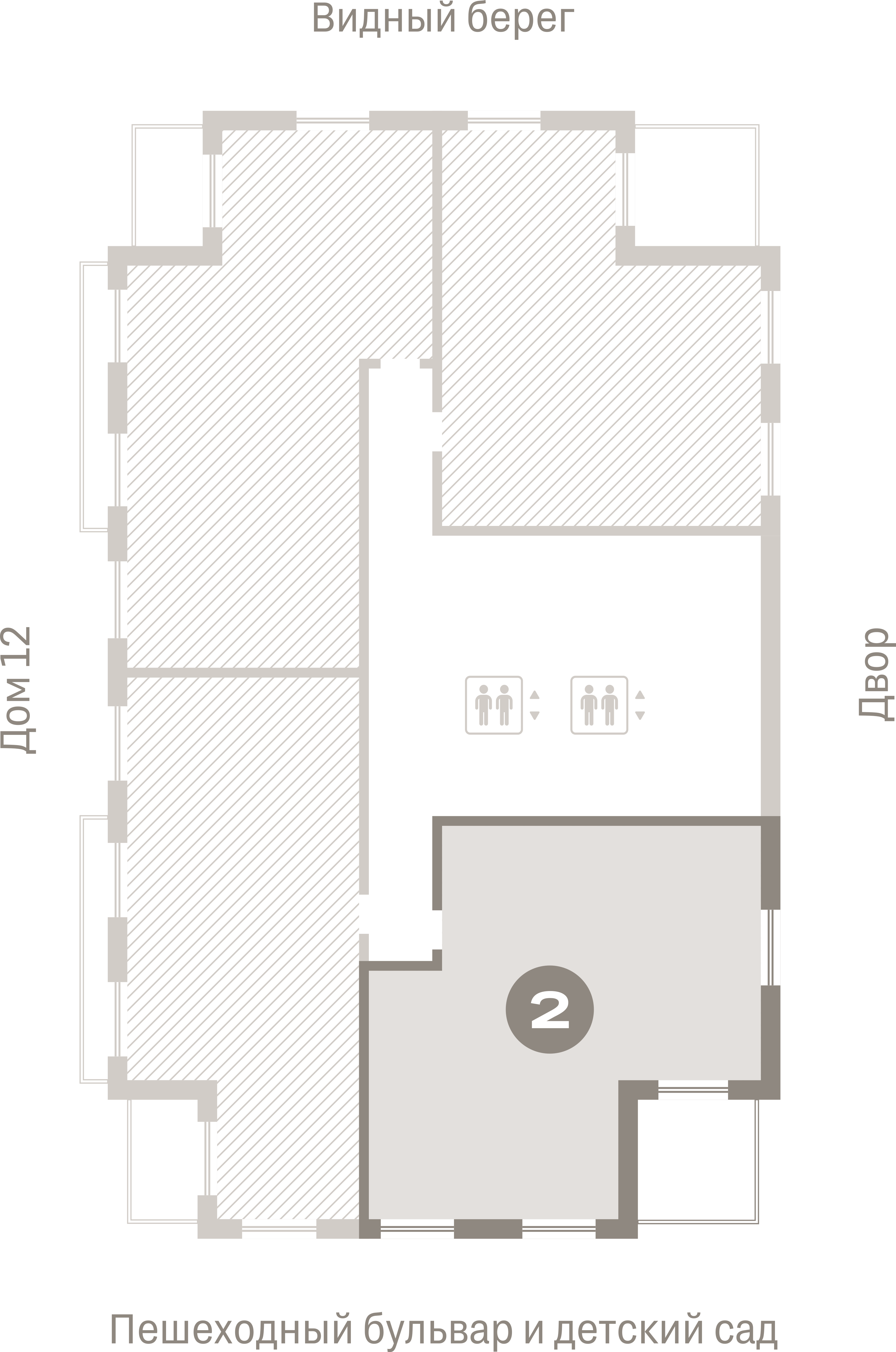2 комн. Квартира 80.2 кв. м