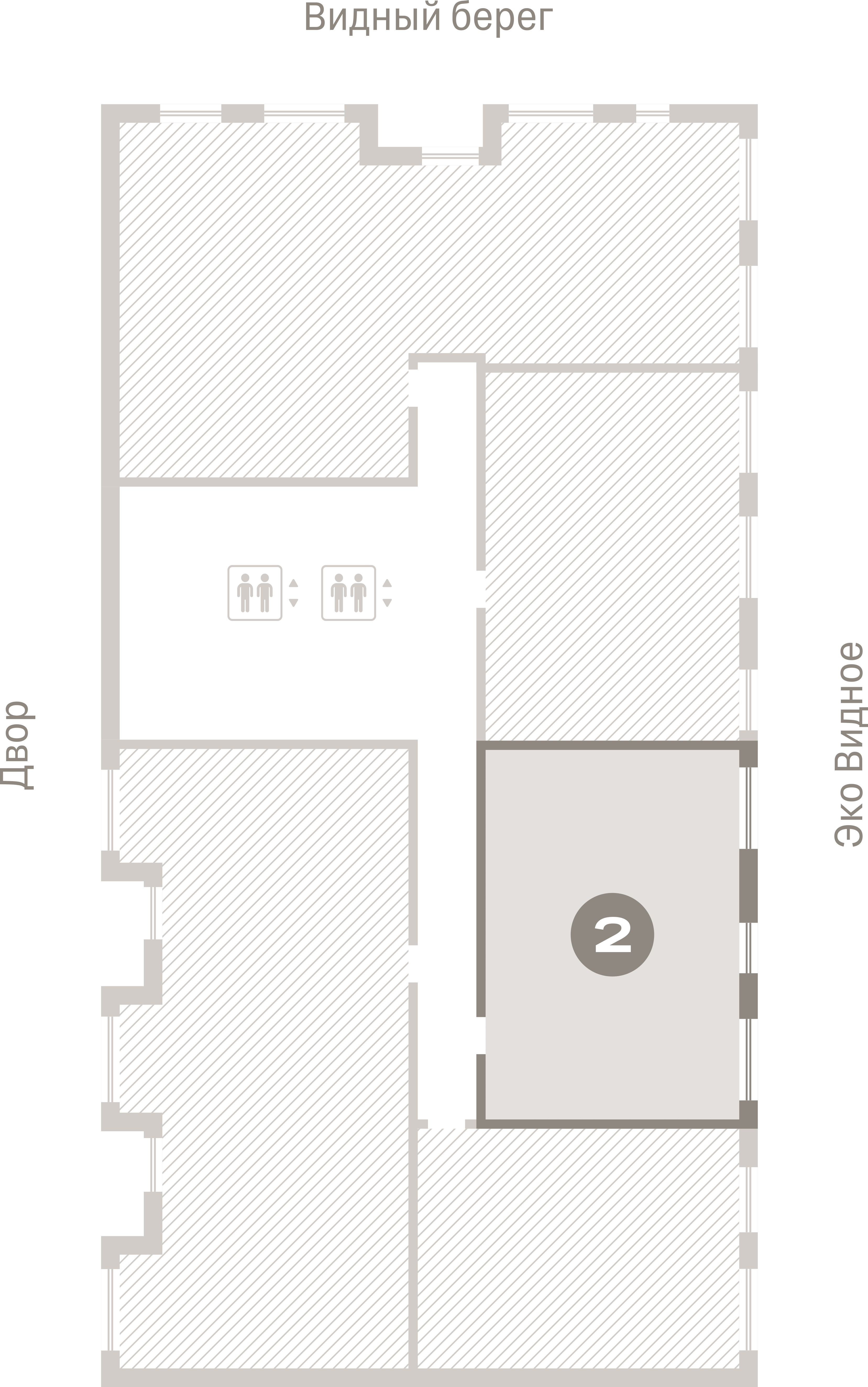 2 комн. Квартира 67.7 кв. м