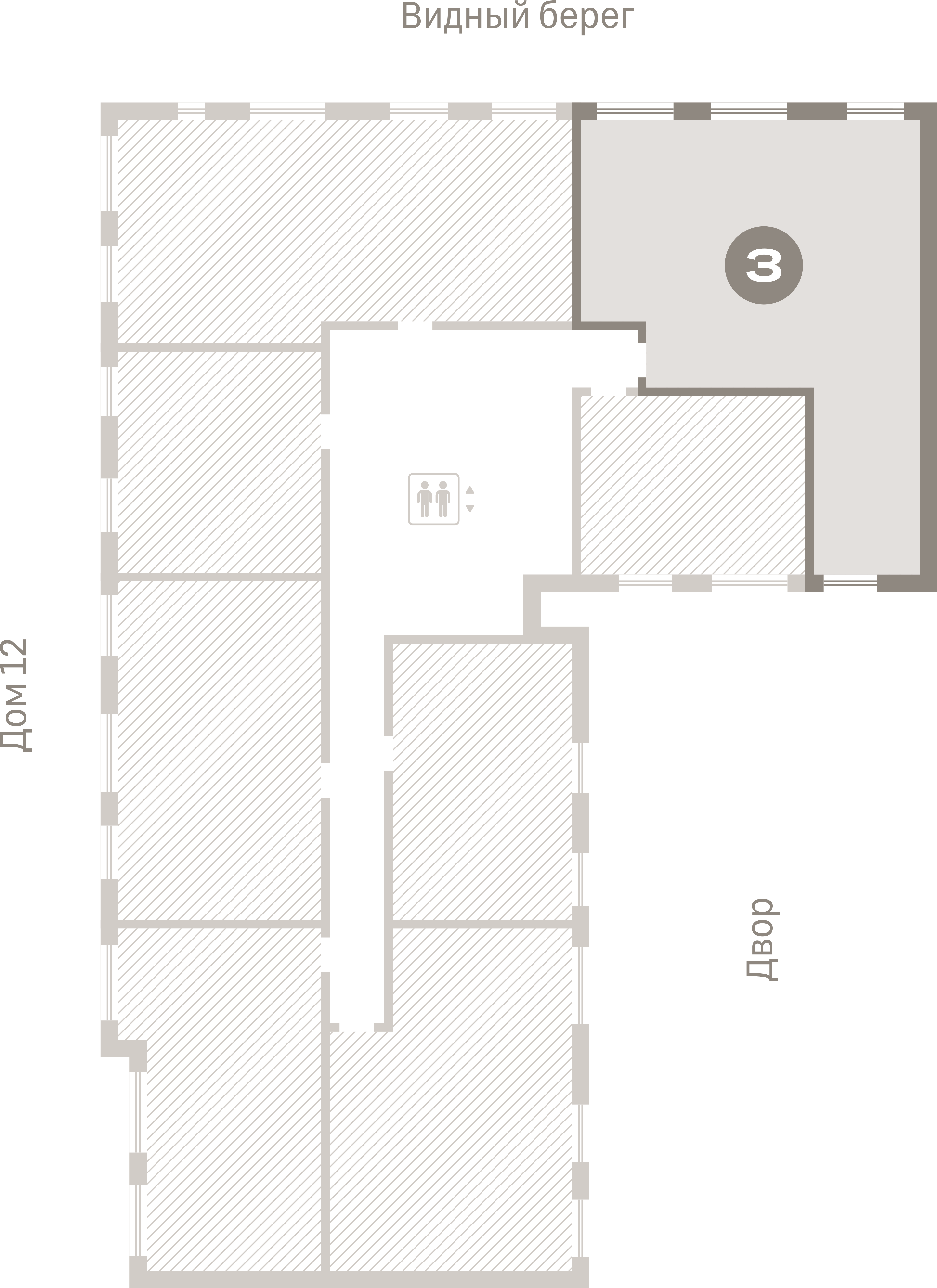 3 комн. Квартира 90.5 кв. м