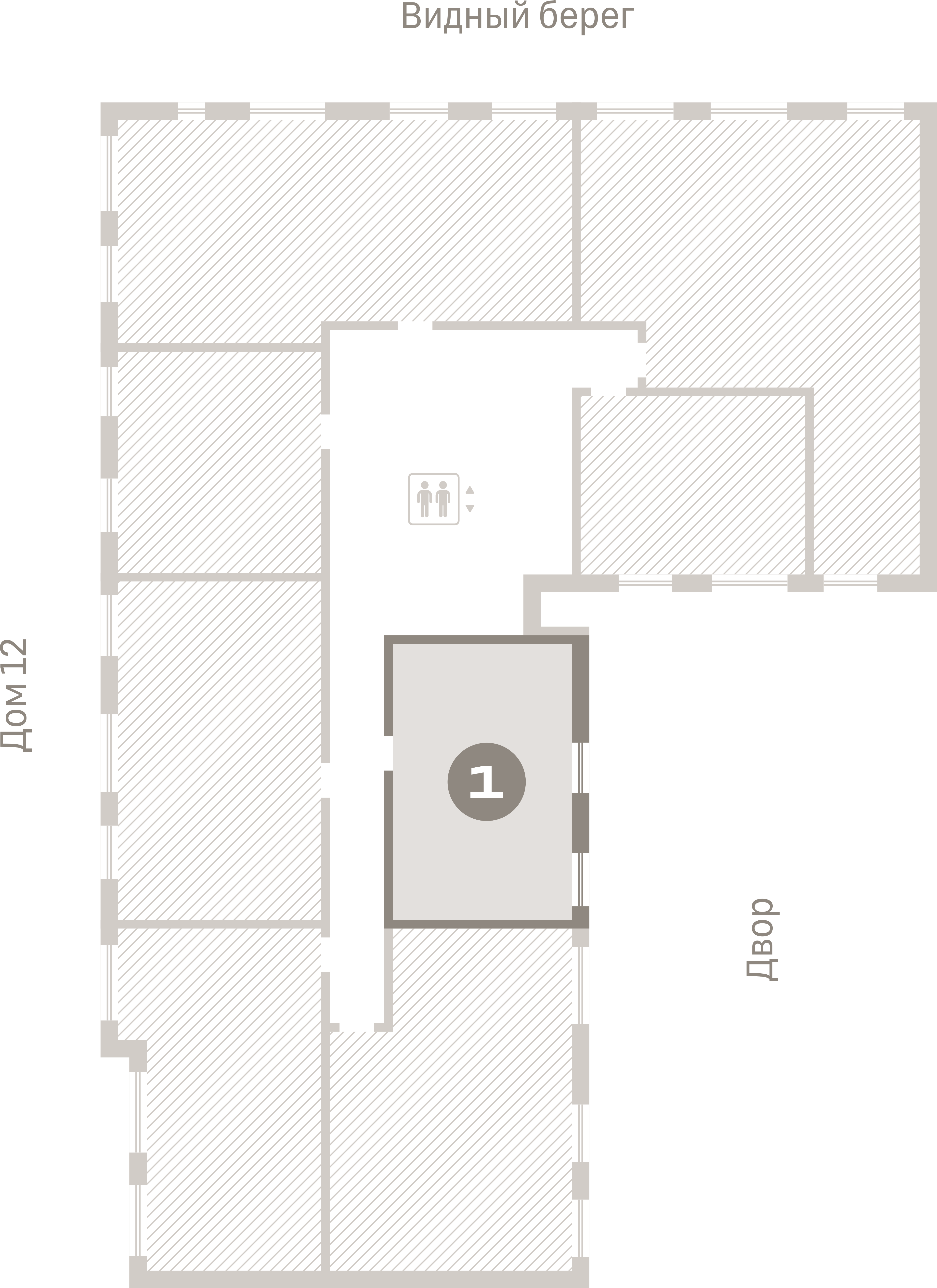 1 комн. Квартира 44.3 кв. м