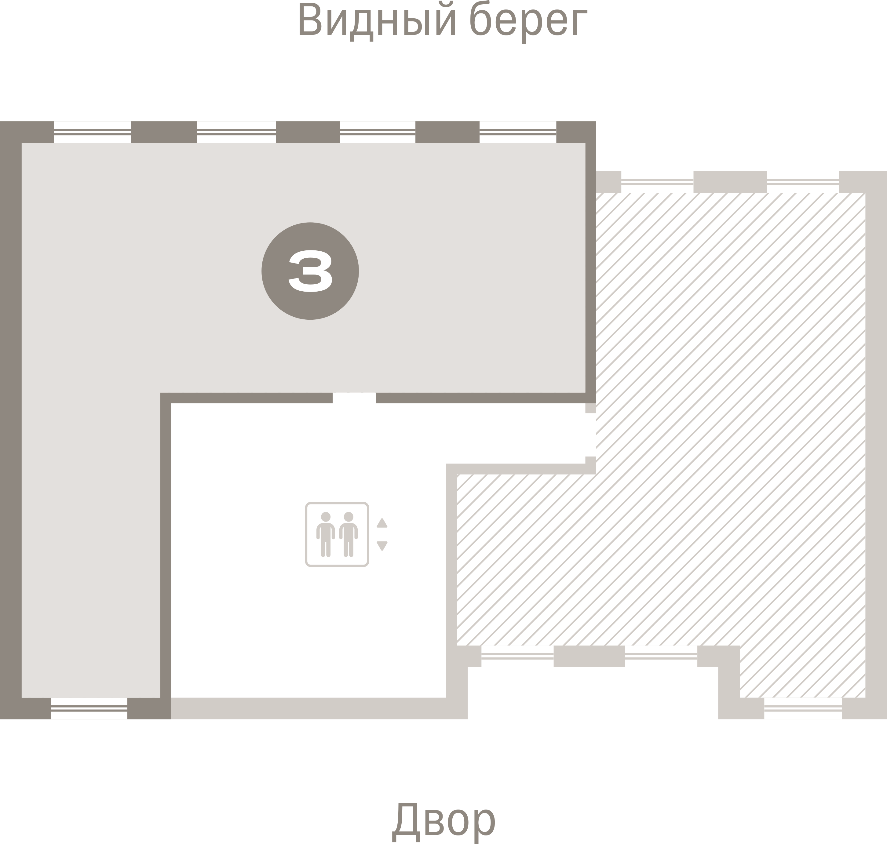 3 комн. Квартира 106.2 кв. м