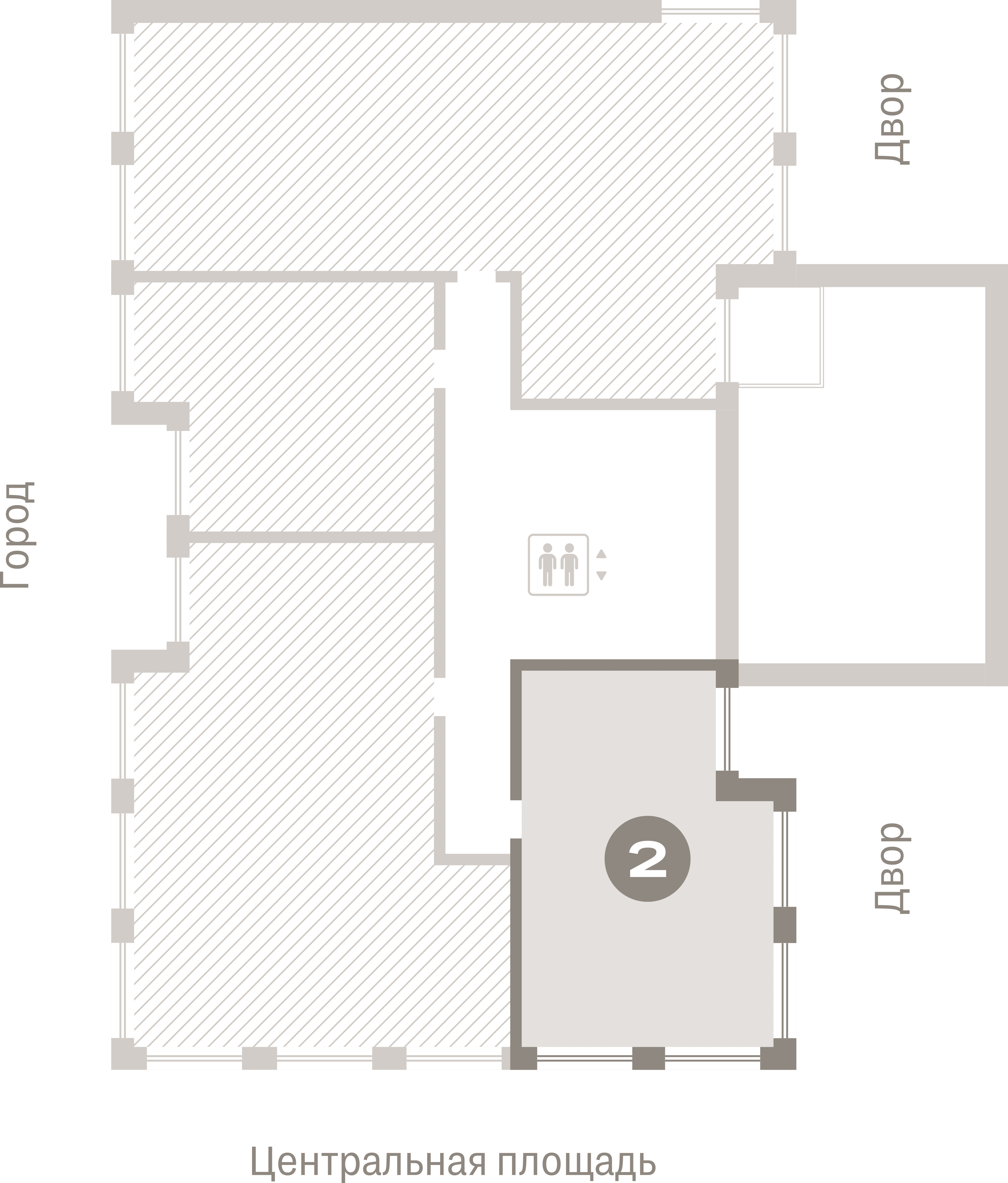 2 комн. Квартира 58.8 кв. м