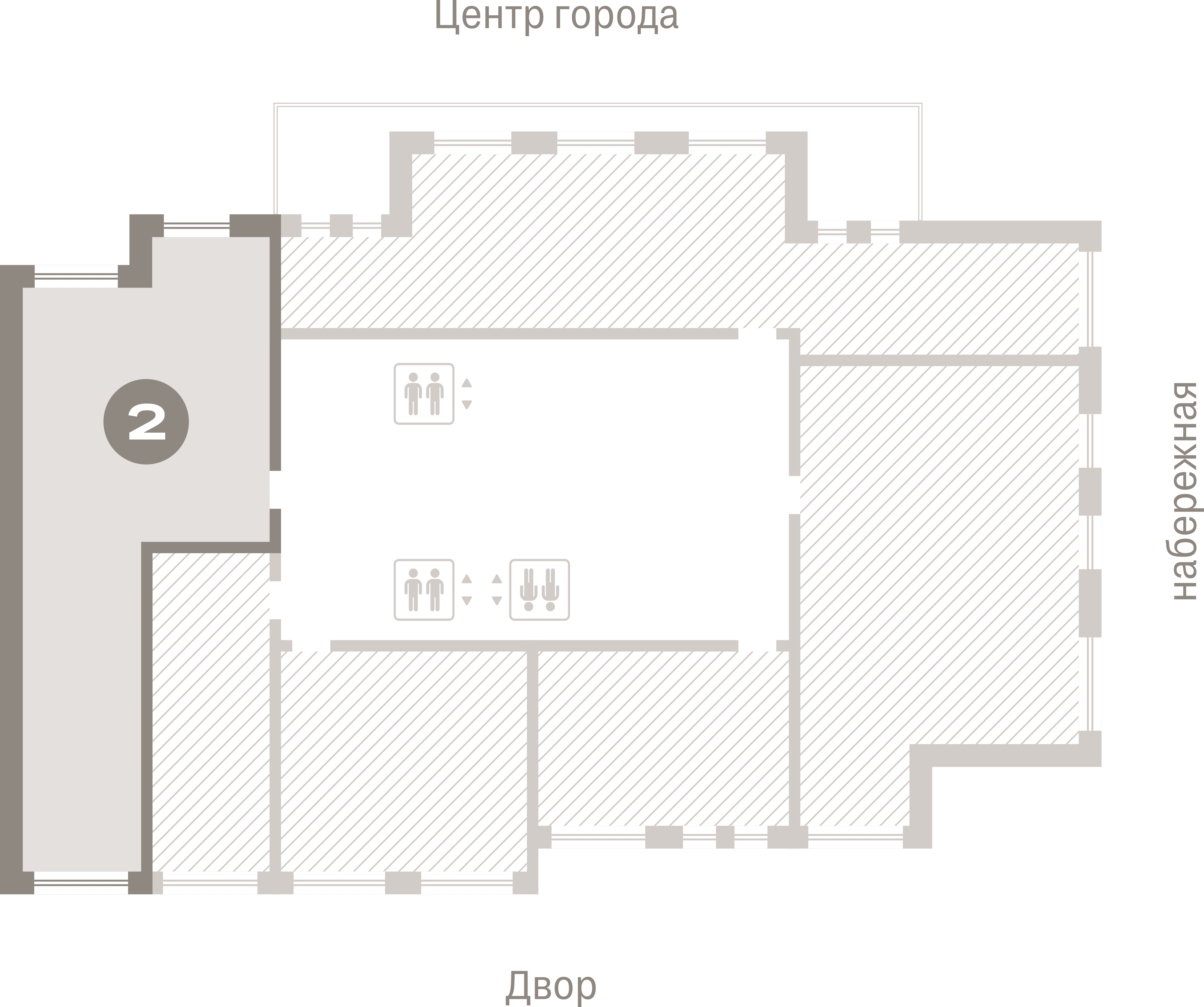 2 комн. Квартира 77.1 кв. м
