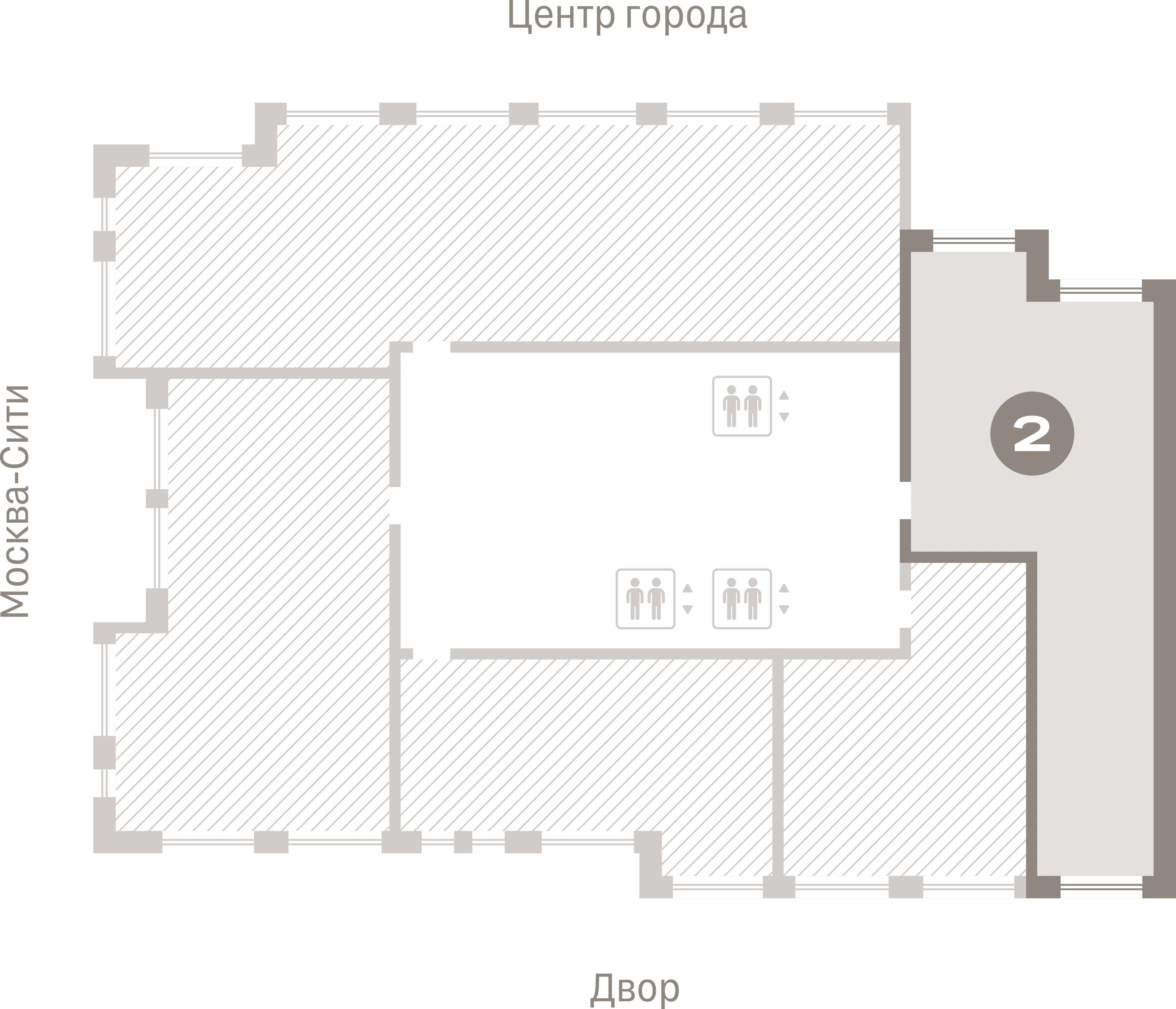 2 комн. Квартира 77.1 кв. м
