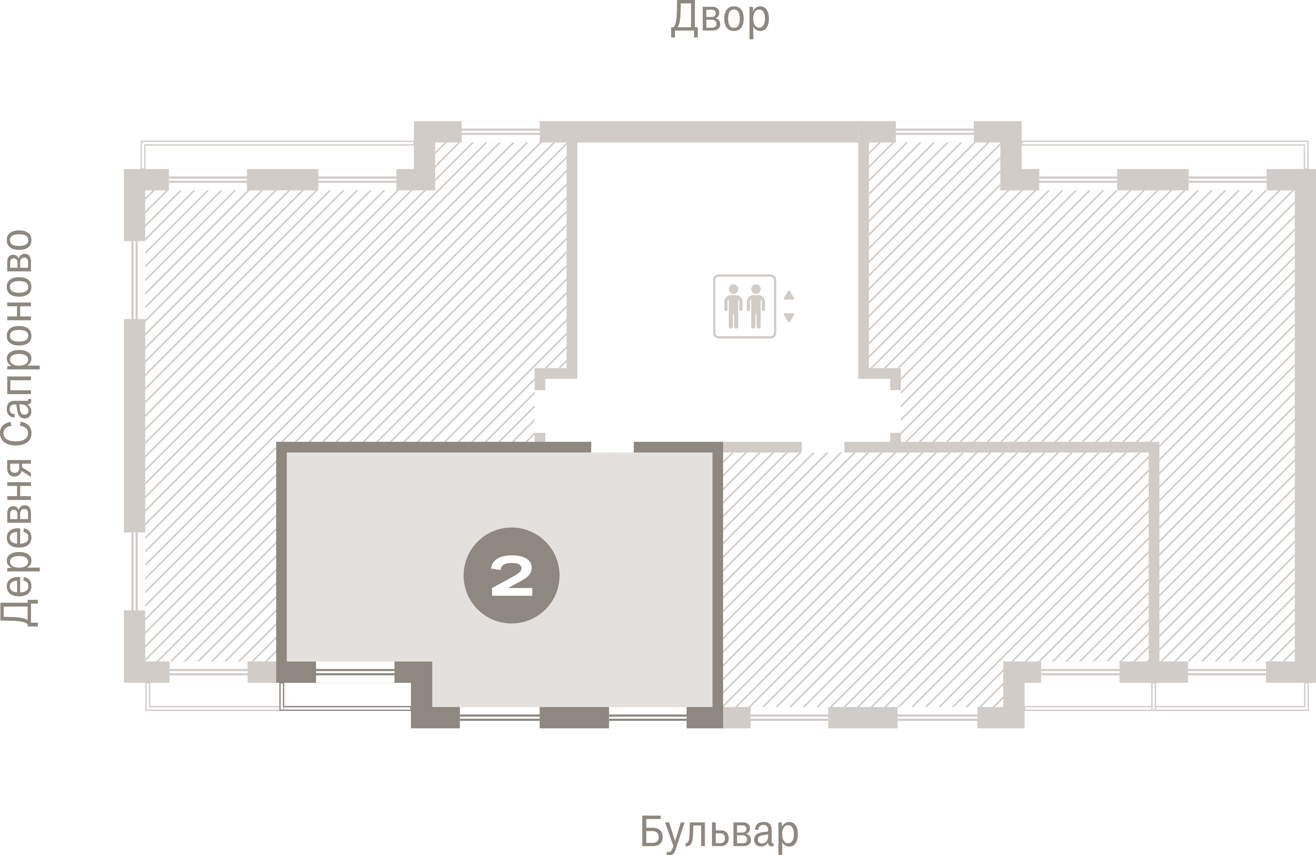 2 комн. Квартира 56 кв. м