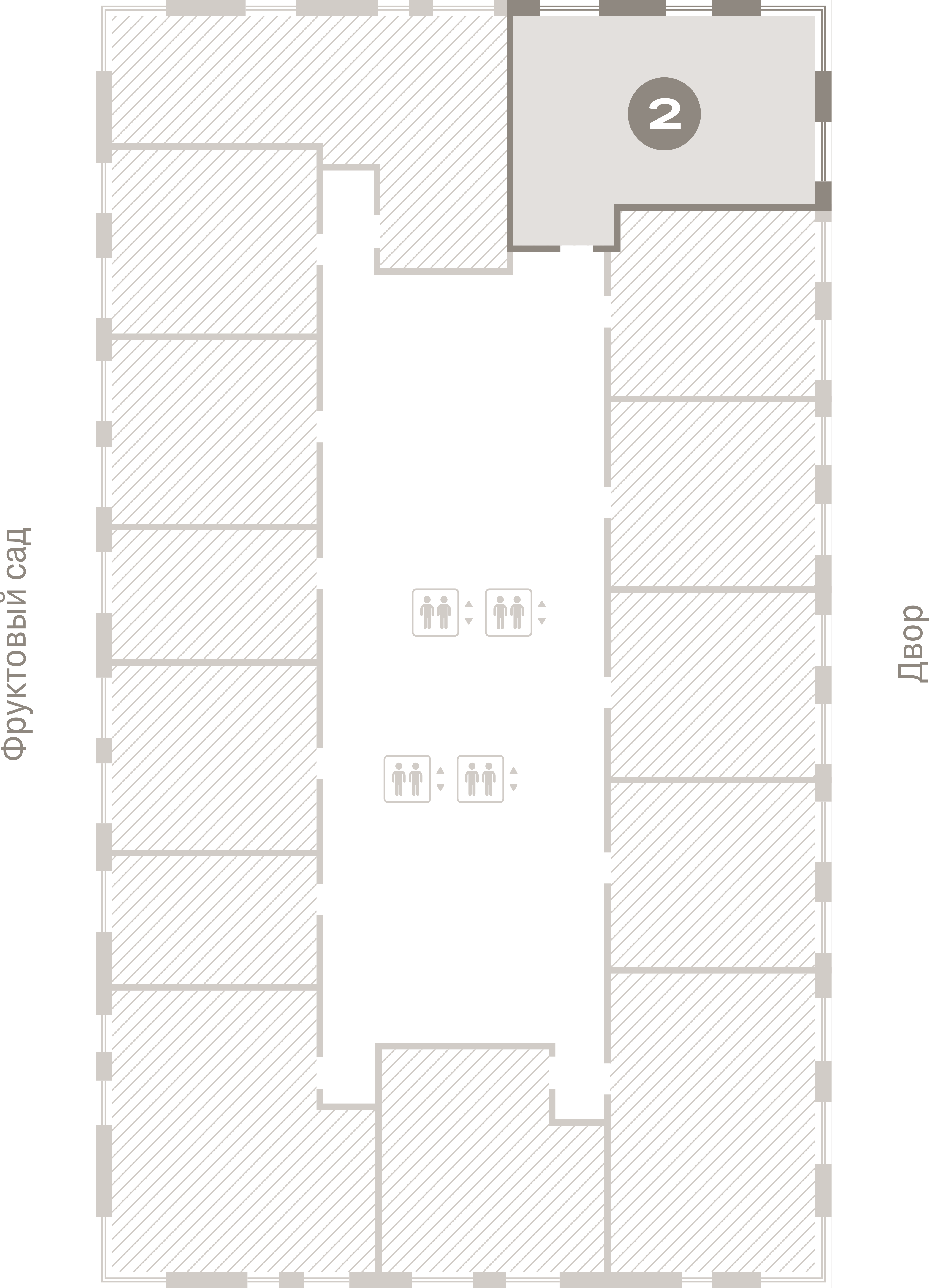 2 комн. Квартира 60.6 кв. м