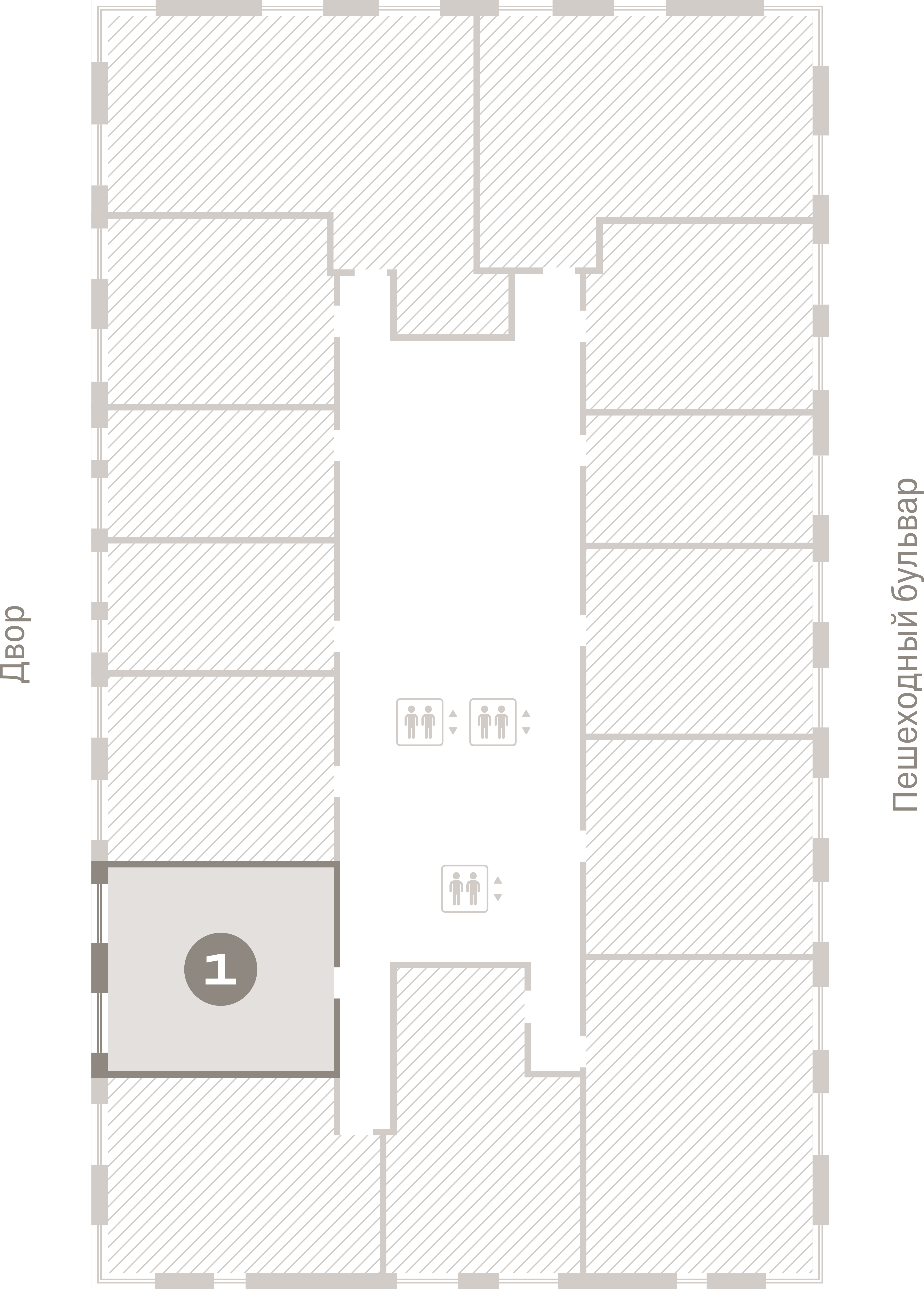 1 комн. Квартира 42.9 кв. м