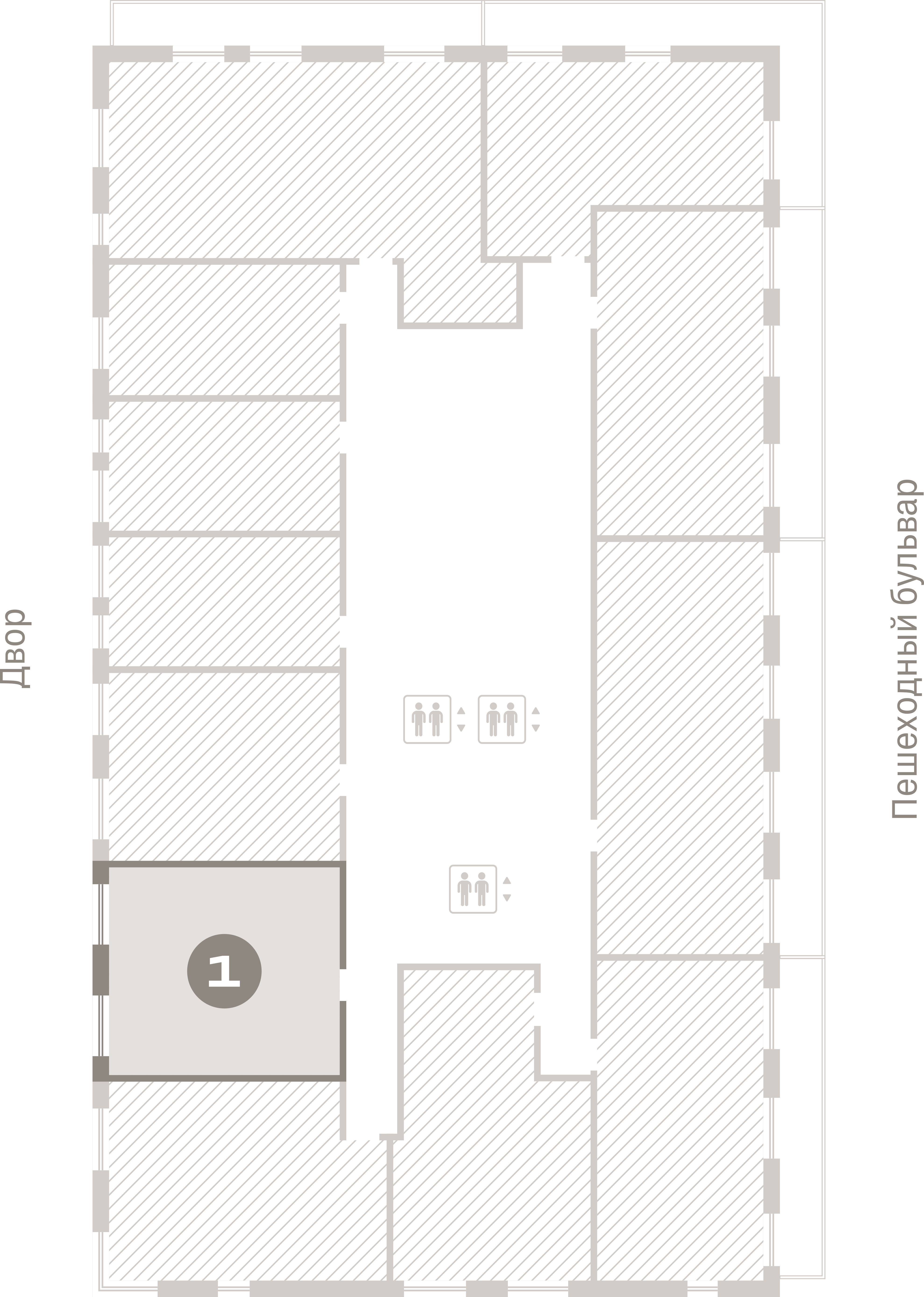 1 комн. Квартира 42.9 кв. м