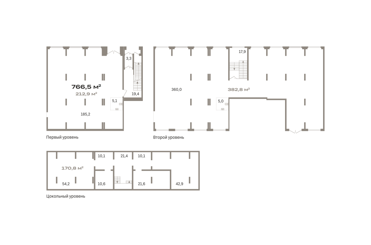 Планировка Коммерческое помещение №РСП03.1-Н2.1.1, 766.5 м²