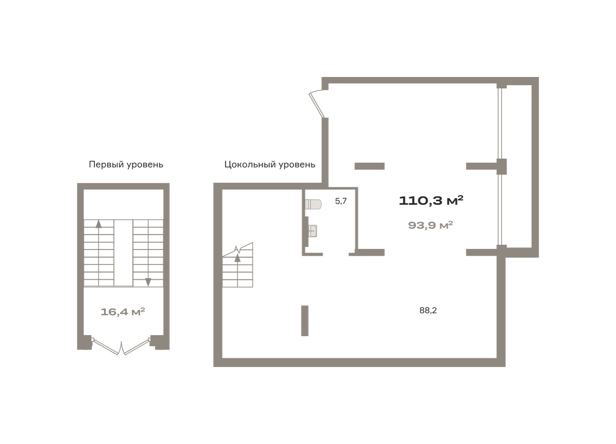 Планировка Коммерческое помещение №РСП-02-Н-5-5.-1.2, 110.3 м²
