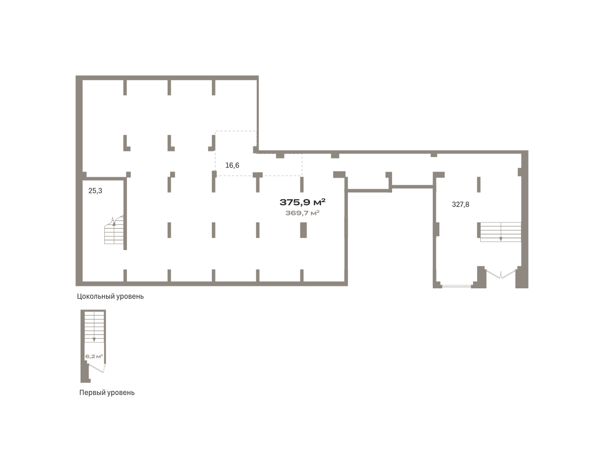 Планировка Коммерческое помещение №РПТ04-Н4.1.1, 375.9 м²