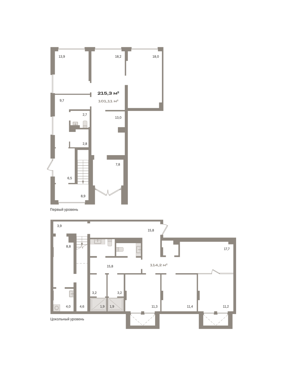 Планировка Коммерческое помещение №ГСТ-01-Н-4-015, 214.9 м²