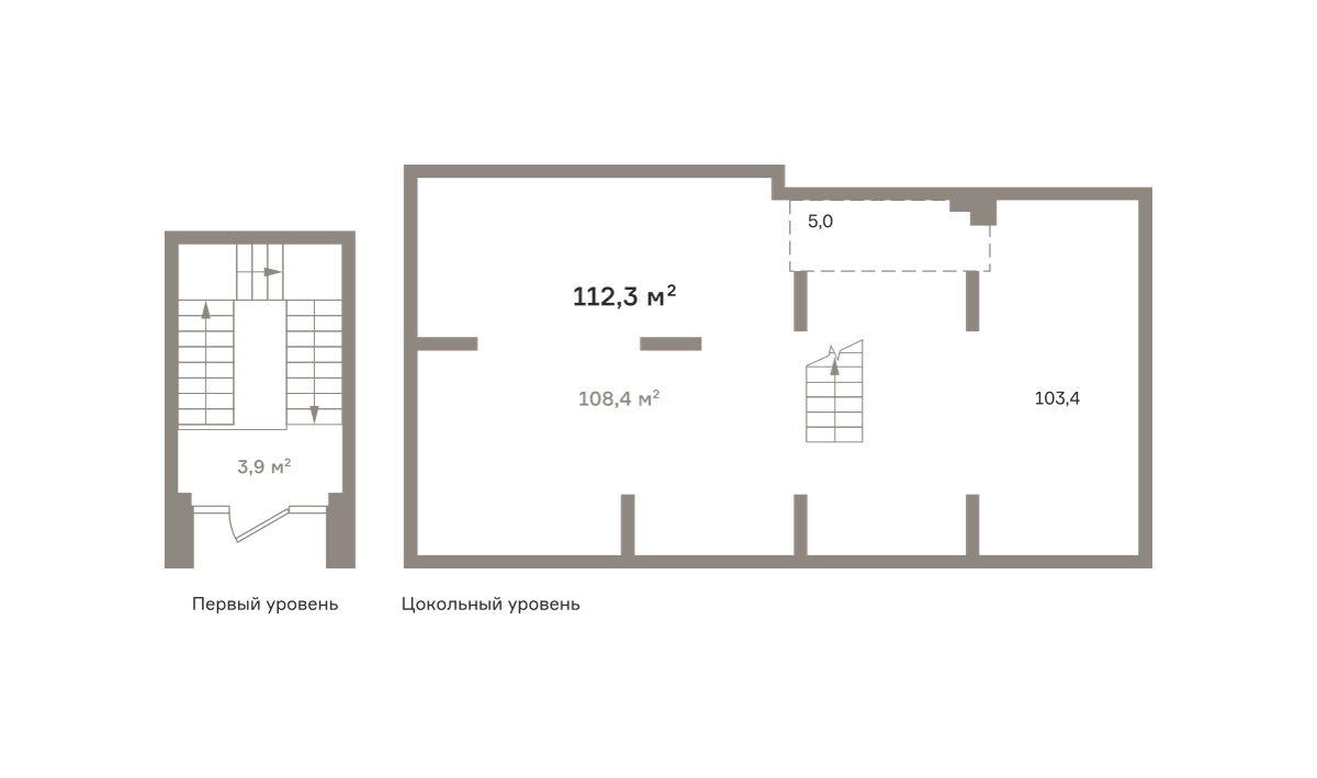Планировка Коммерческое помещение №Панама01-Н-2-2.-1.2, 108 м²