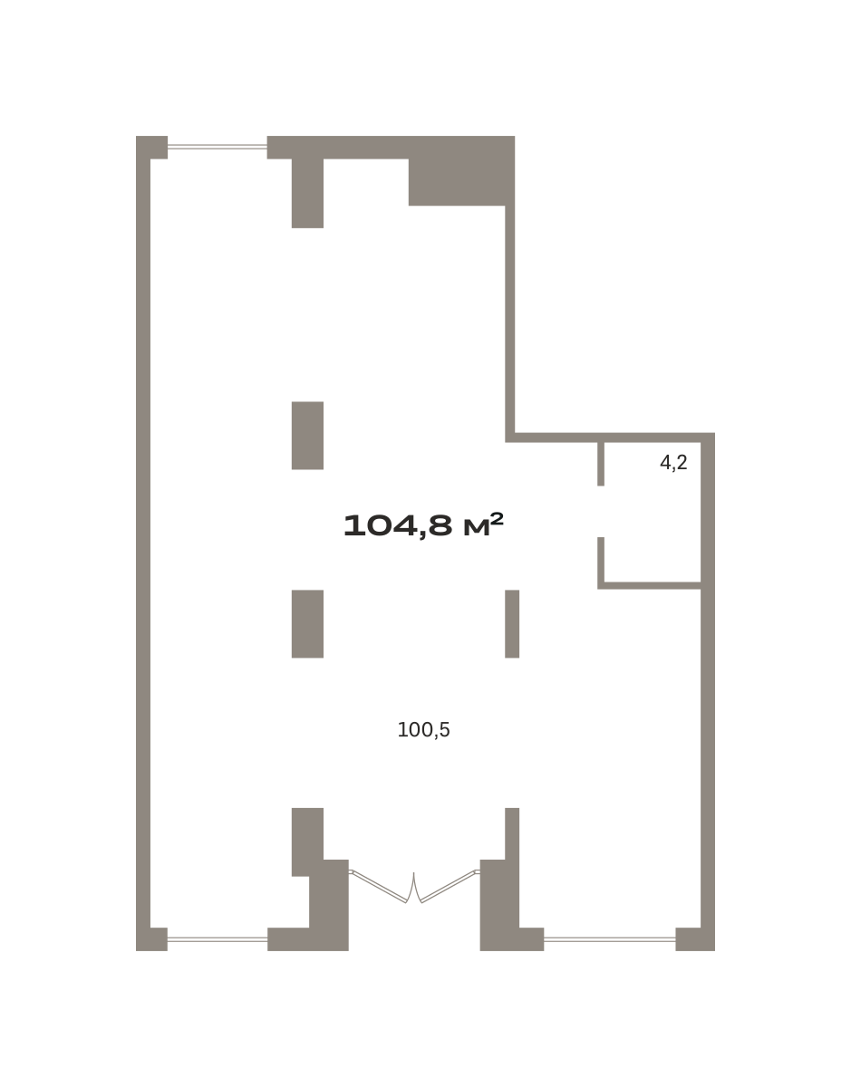 Коммерческое помещение №ОКТ09-Н5.1.4, 104.8 м²