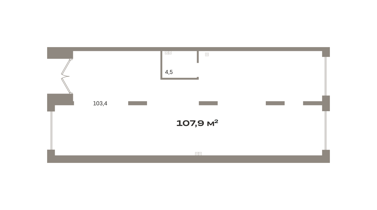 Коммерческое помещение №ОКТ-08-н-6-6.1.5, 107.9 м²
