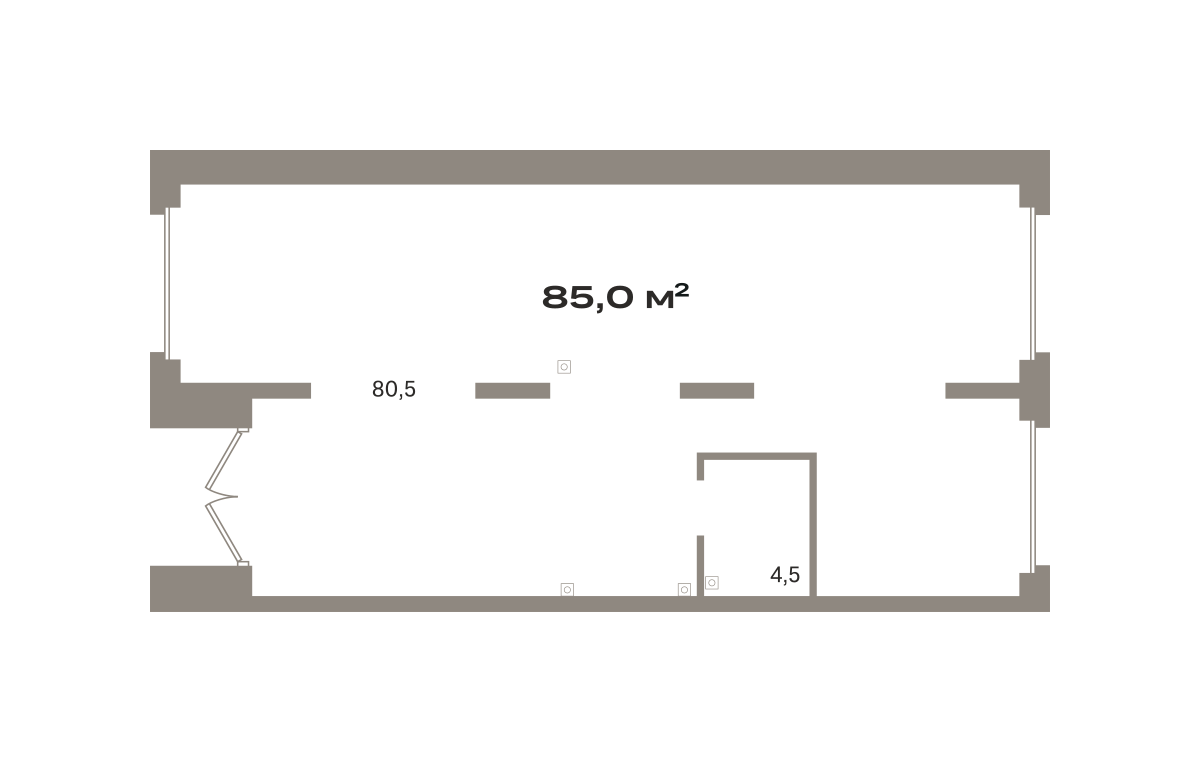 Коммерческое помещение №ОКТ-08-н-5-5.1.3, 85 м²