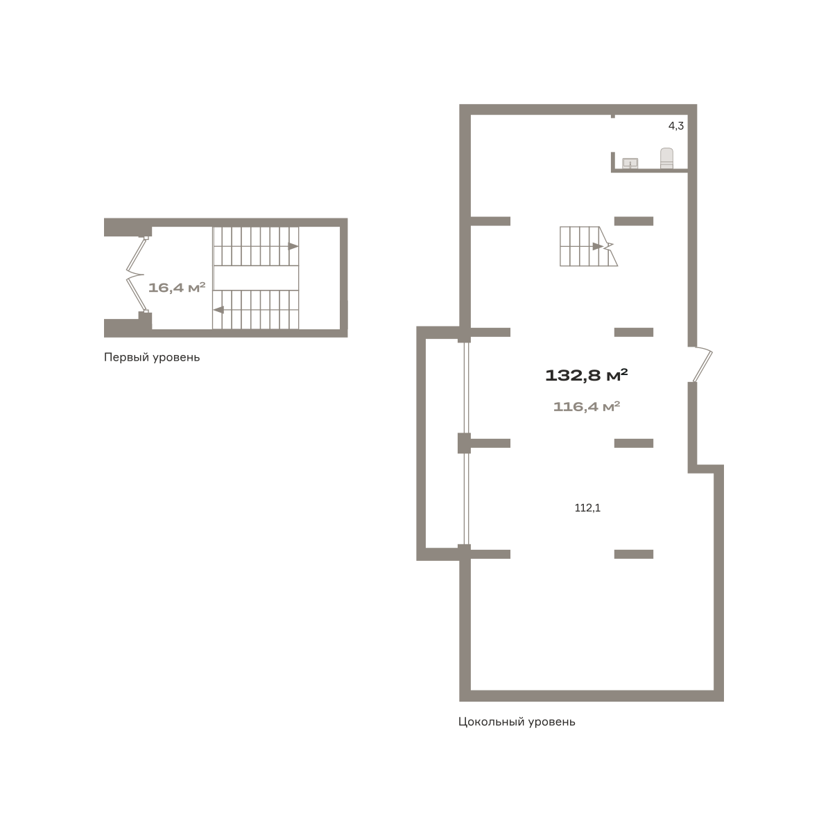 Коммерческое помещение №РСП-02-Н-7-7.-1.1, 132.8 м²