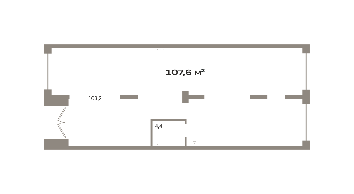 Коммерческое помещение №ОКТ-08-н-6-6.1.4, 107.6 м²