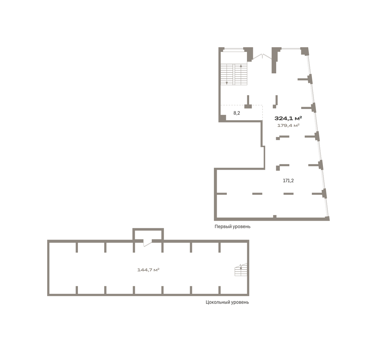 Коммерческое помещение №РПТ04-Н1.1.1, 324.1 м²