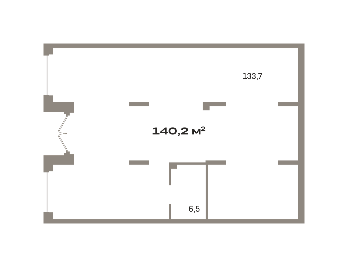 Коммерческое помещение №ЗРК02.1-Н1.1.1, 140.2 м²