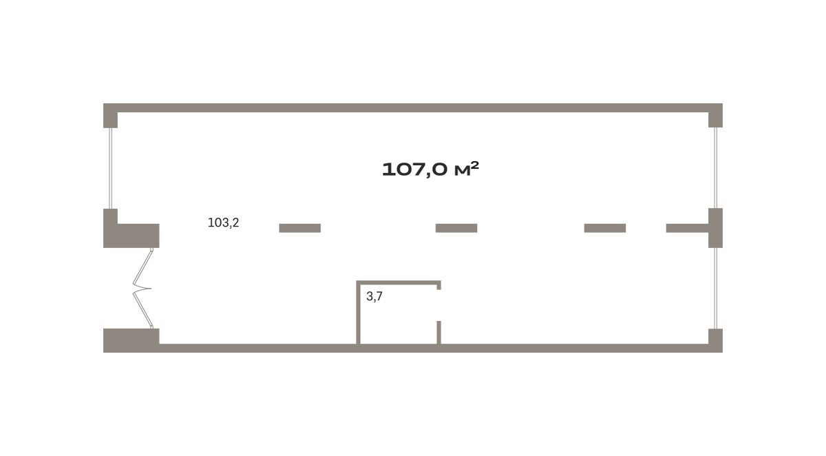 Коммерческое помещение №ОКТ09-Н1.1.2, 107 м²