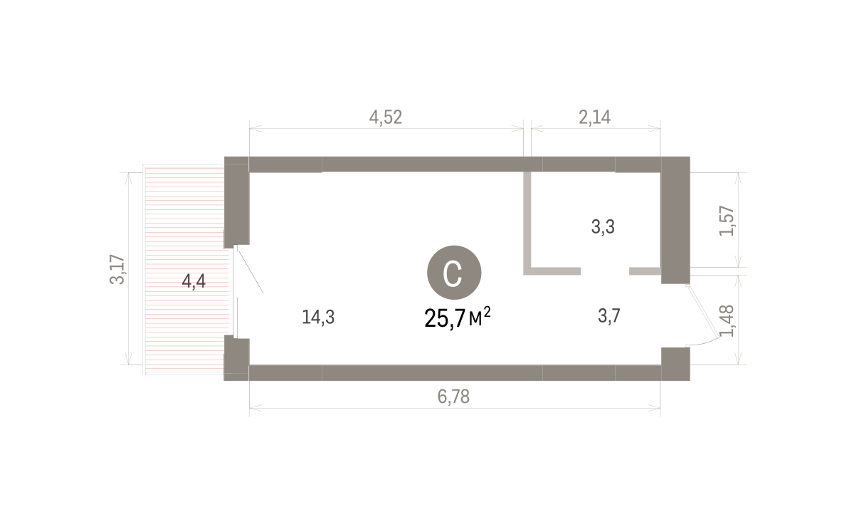 25.72 кв.м, Кварталы Драверта, изображение-2