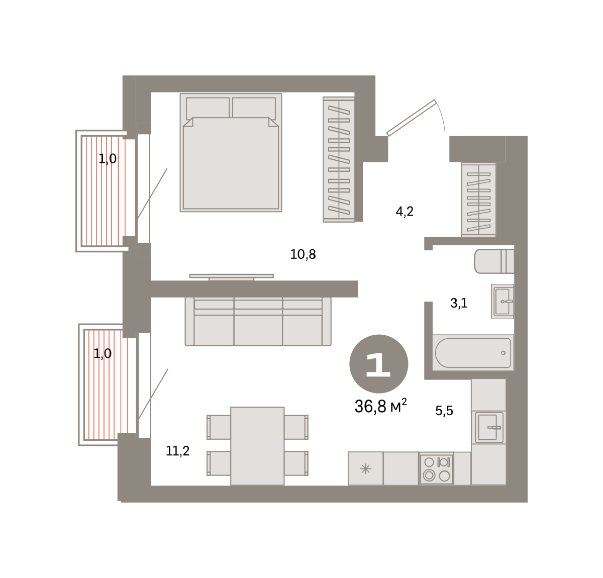 Квартира №825