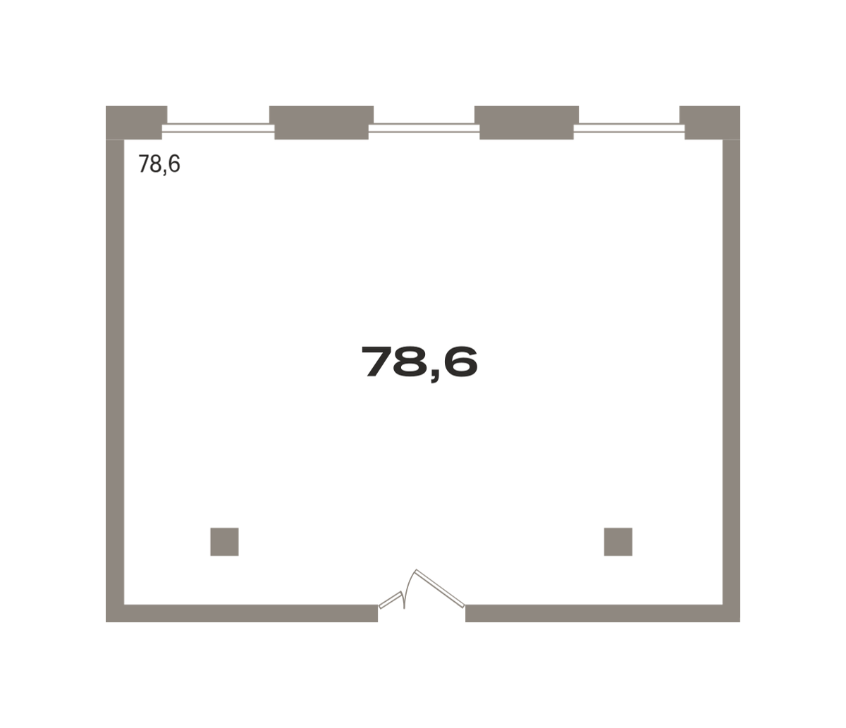 Коммерческое помещение №РП-07-н-2-2.2.13, 76.8 м²
